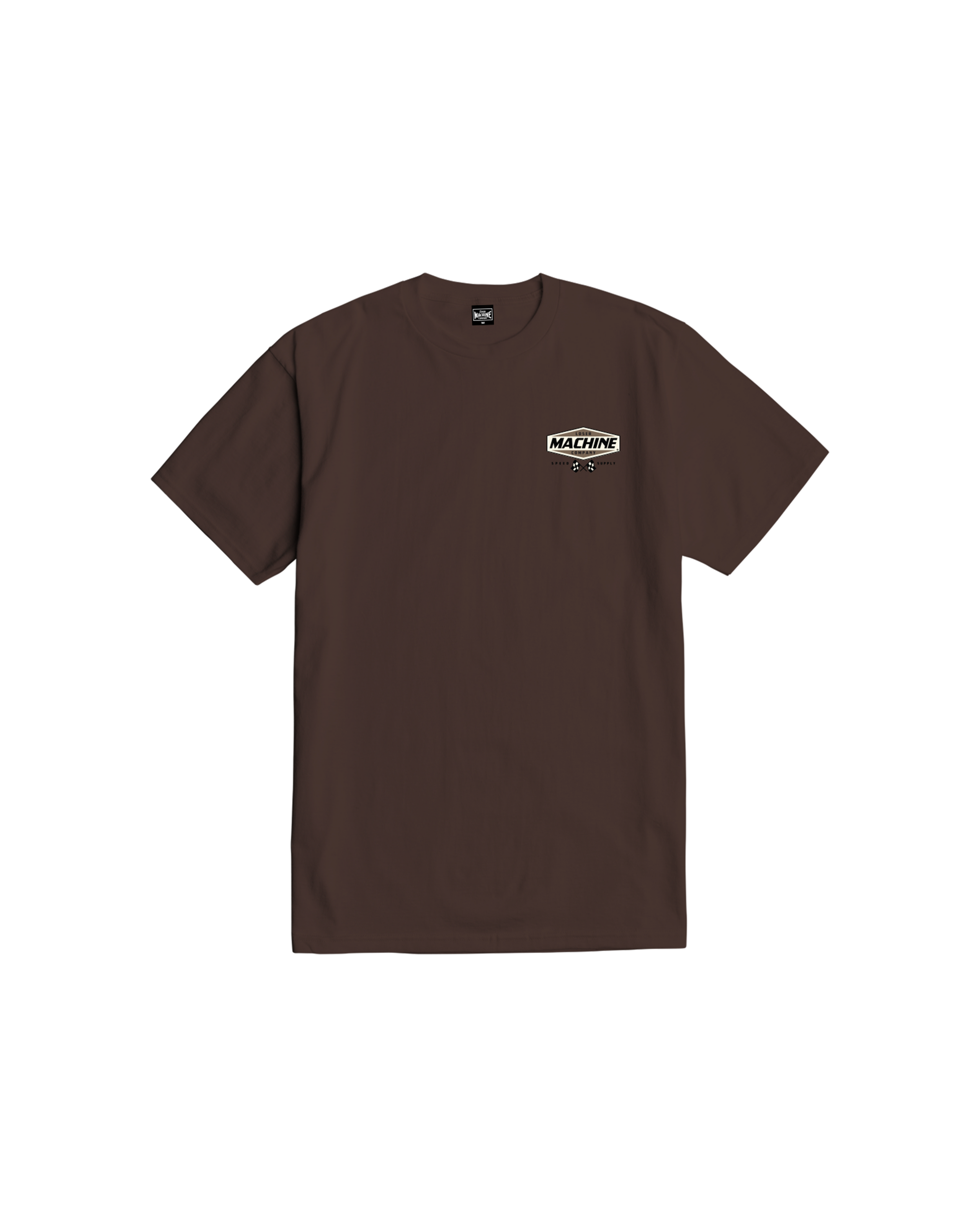 loser-machine-overdrive-stock-t-shirt-java-brown