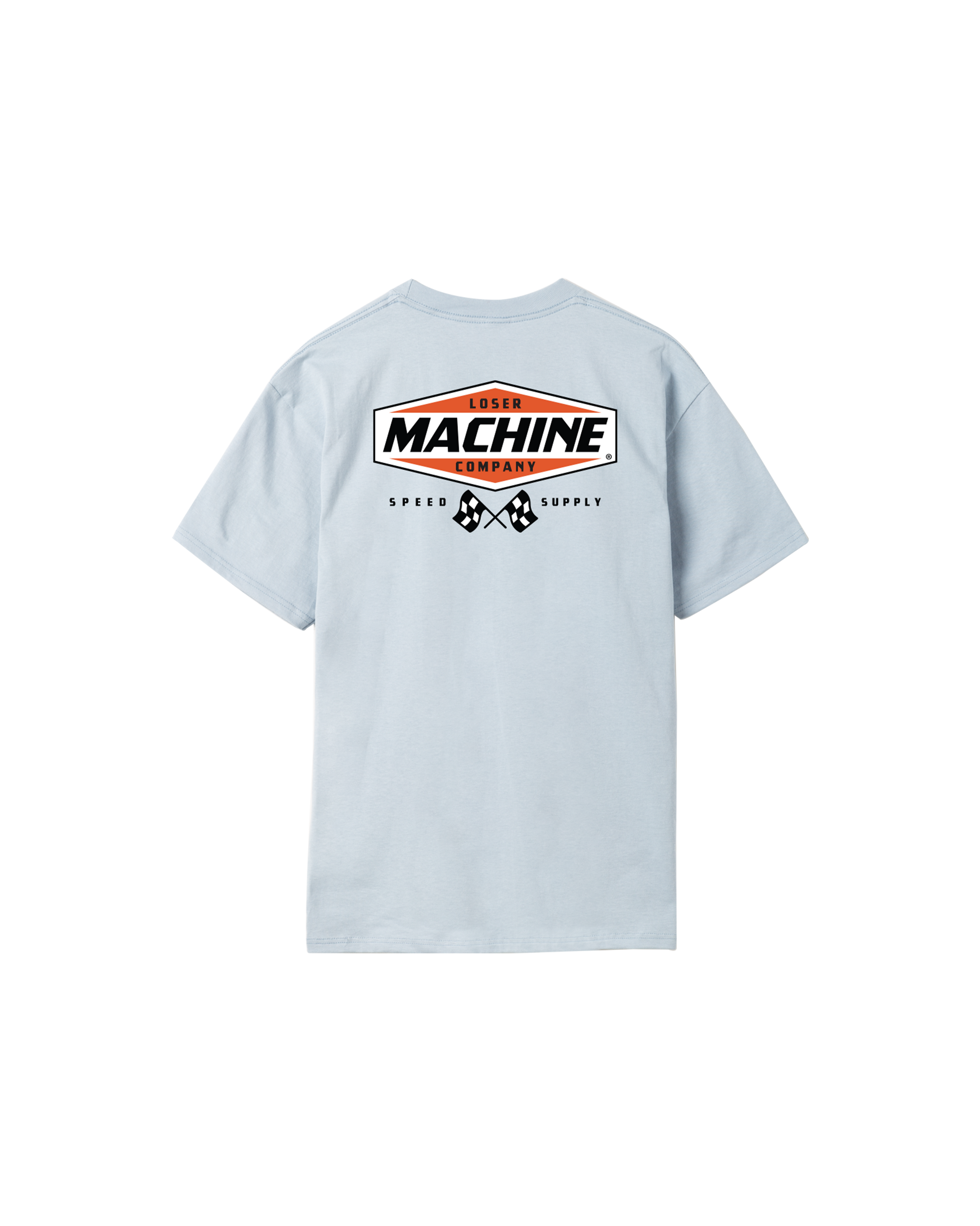 loser machine overdrive stock t-shirt lt blue