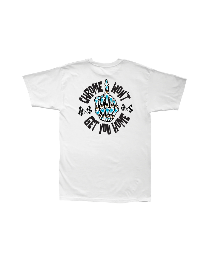 loser machine chrome bird stock t-shirt white