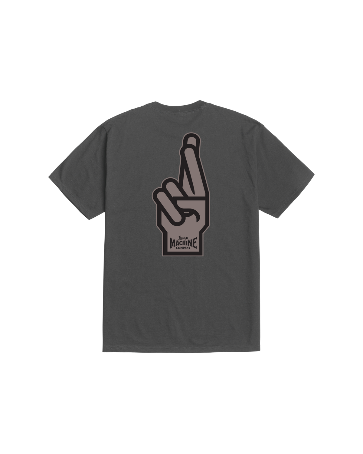 loser-machine-good-luck-fingers-stock-t-shirt-vintage-black