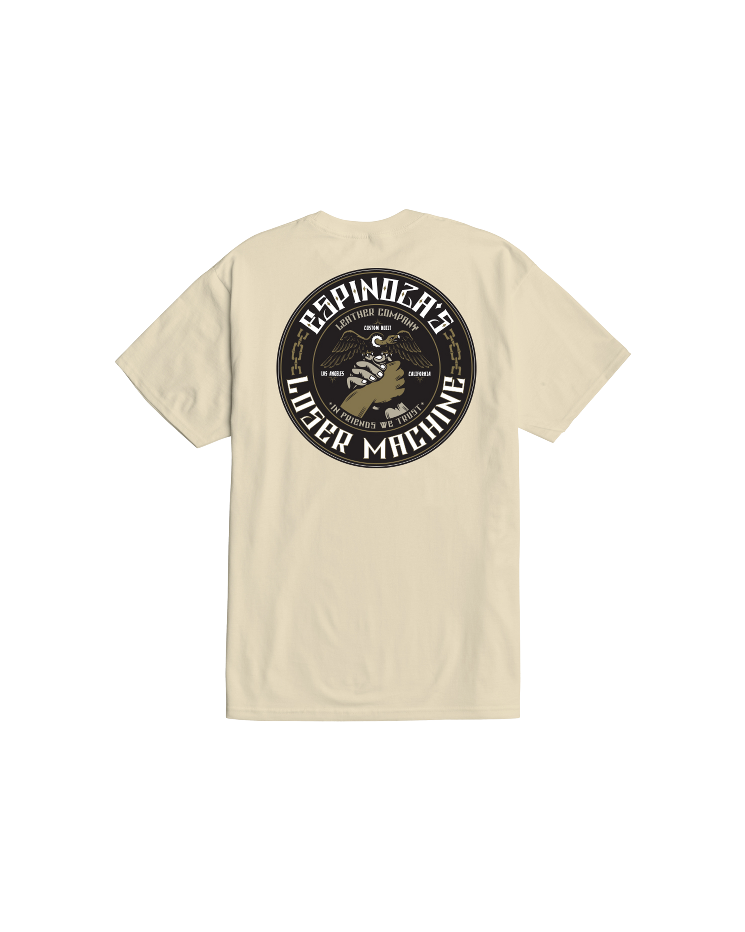 loser machine brotherhood stock t-shirt cream