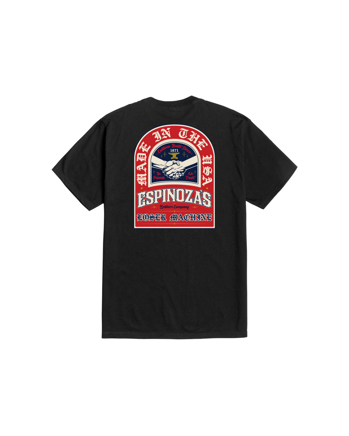loser machine handshake stock t-shirt black