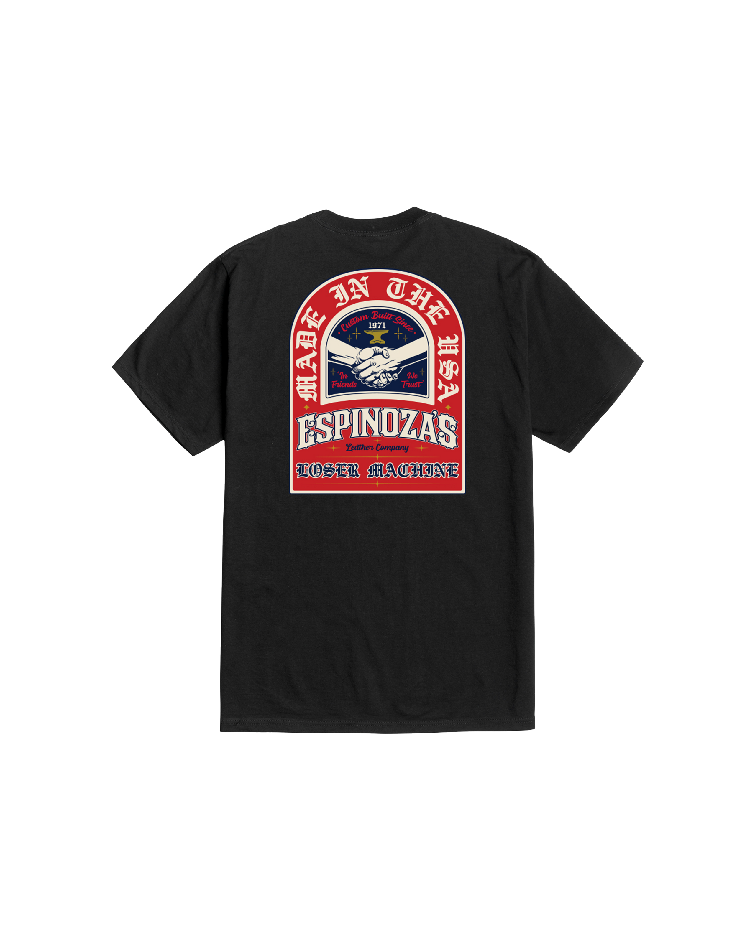 loser machine handshake stock t-shirt black
