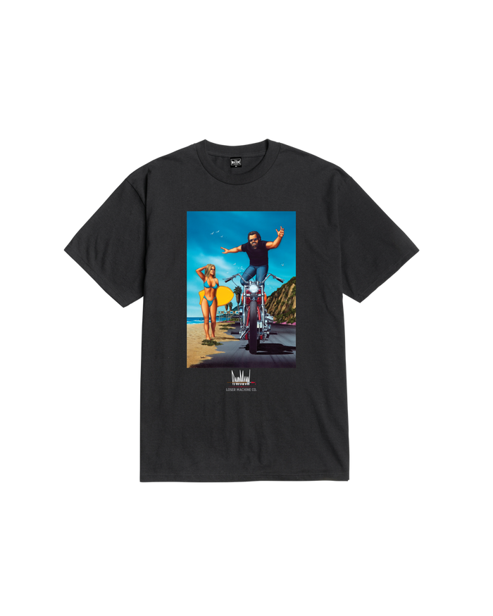 loser machine showin off stock t-shirt black