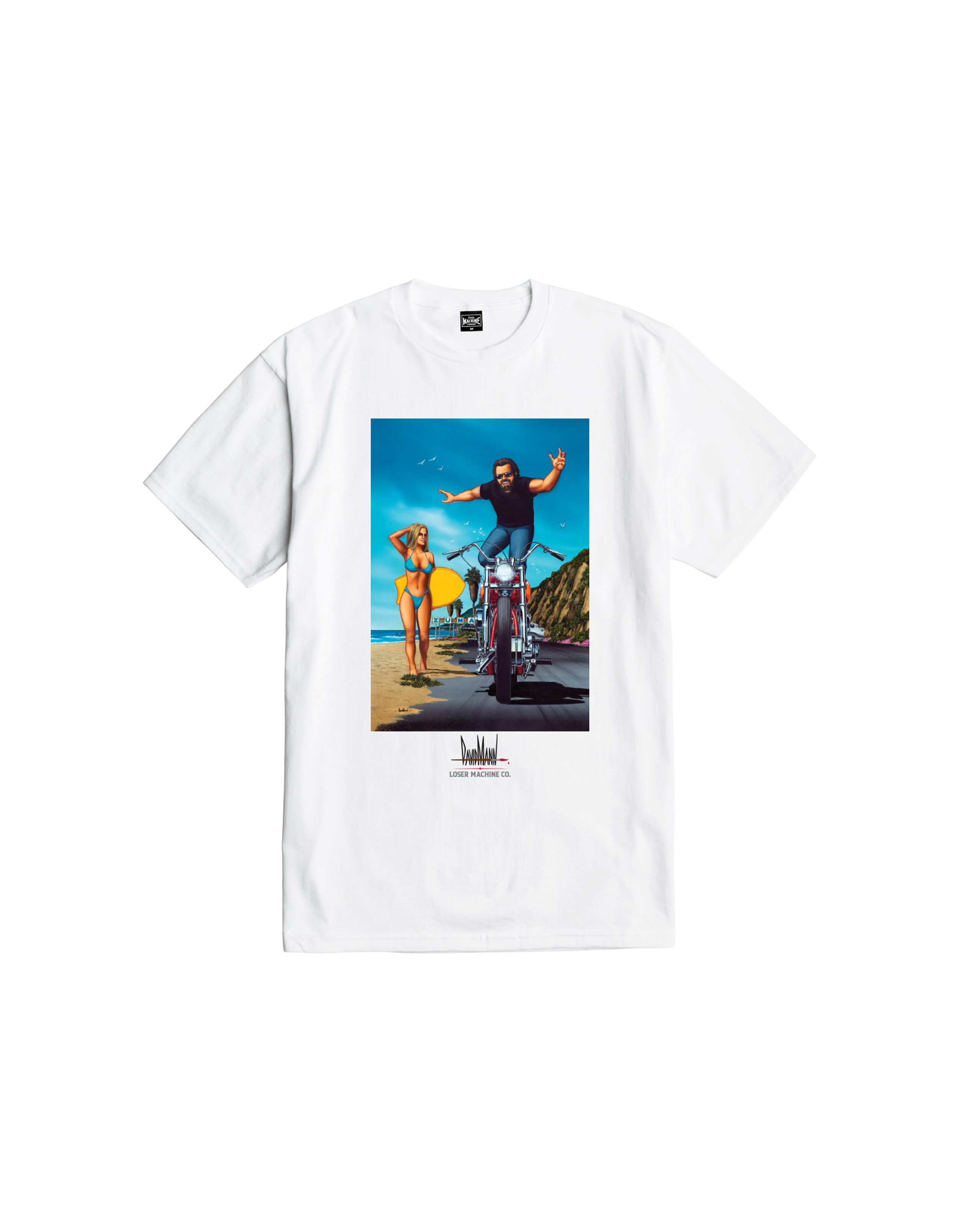 loser machine showin off stock t-shirt white