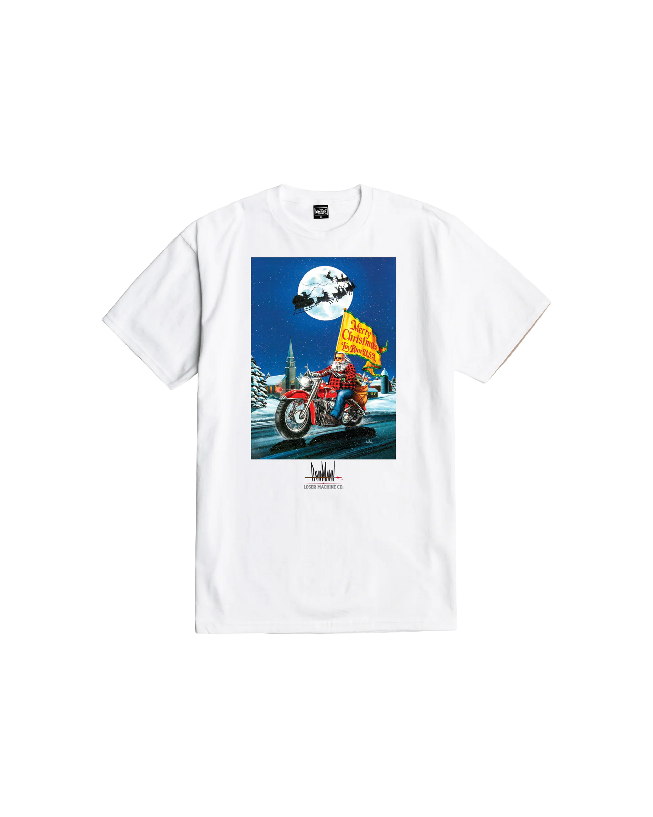 loser machine christmas stock t-shirt white