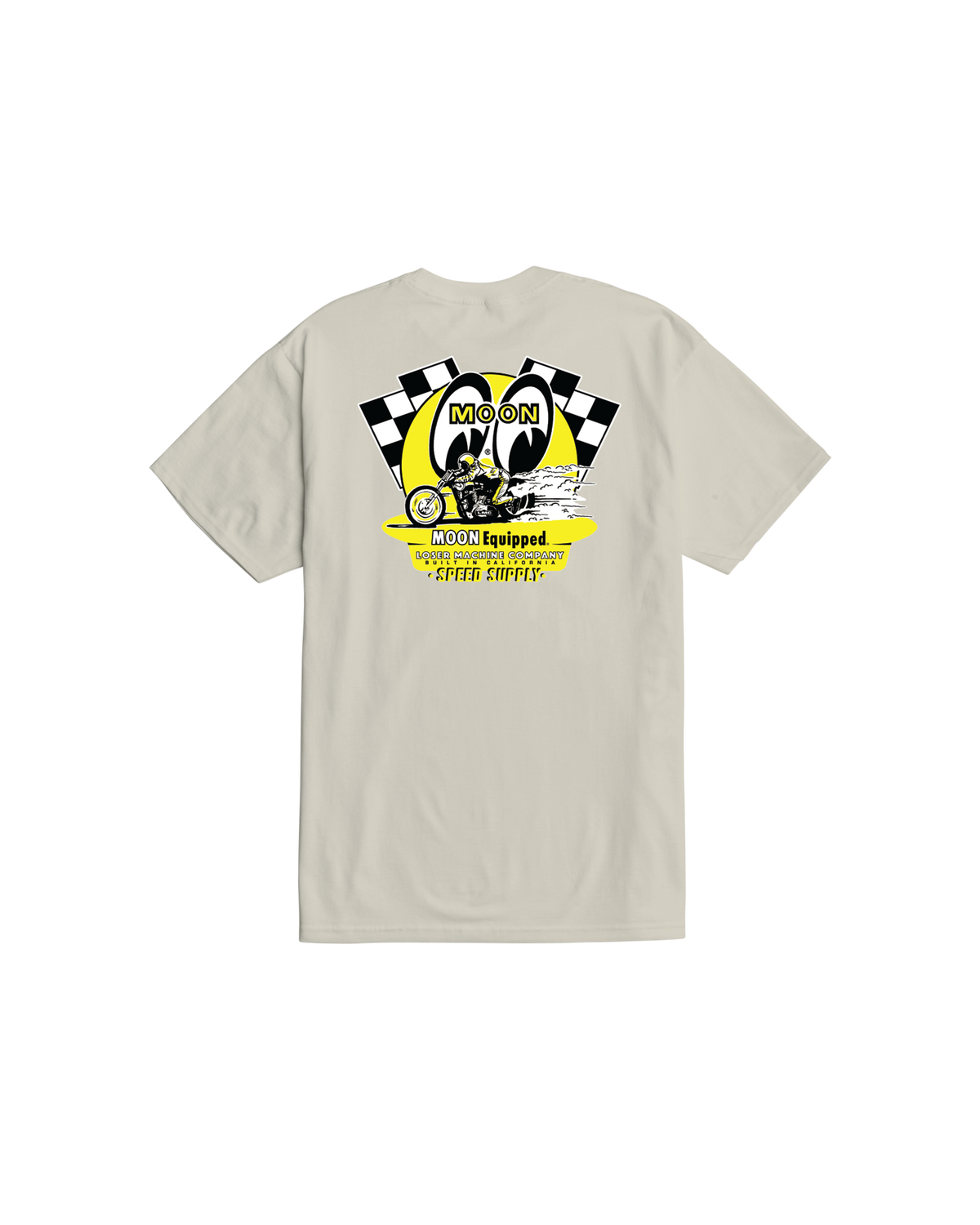 loser machine quarter mile stock t-shirt cream