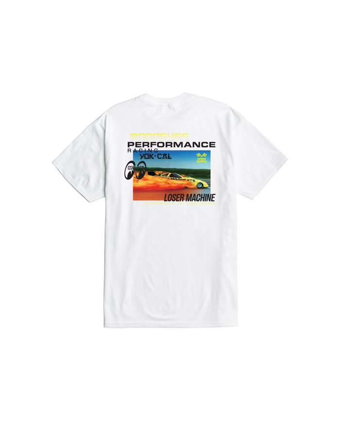 loser machine high performance stock t-shirt white