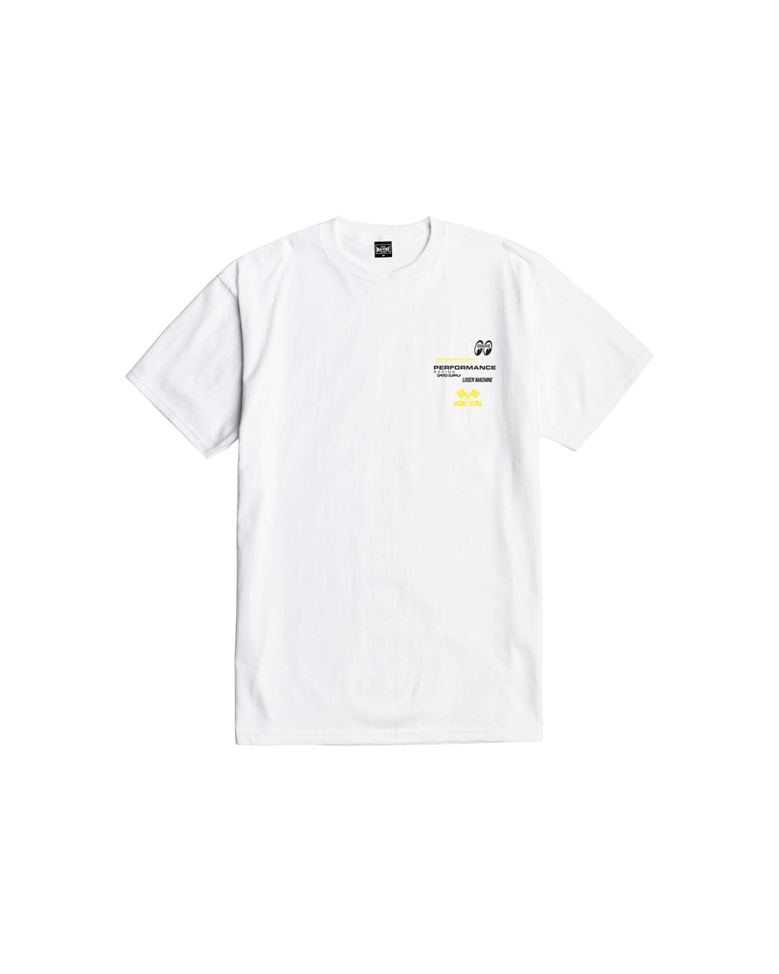 loser machine high performance stock t-shirt white