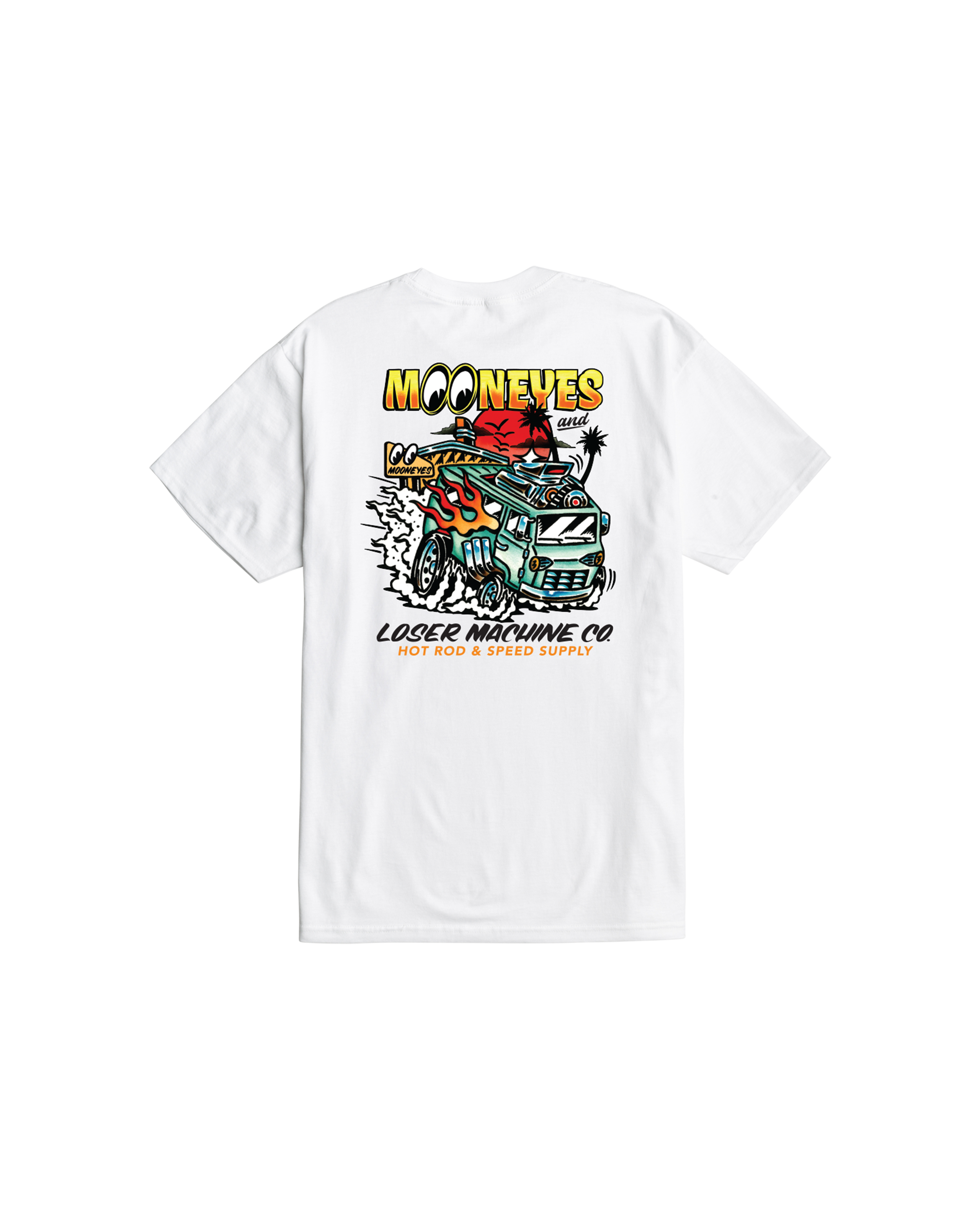 loser machine econo hauling stock t-shirt white