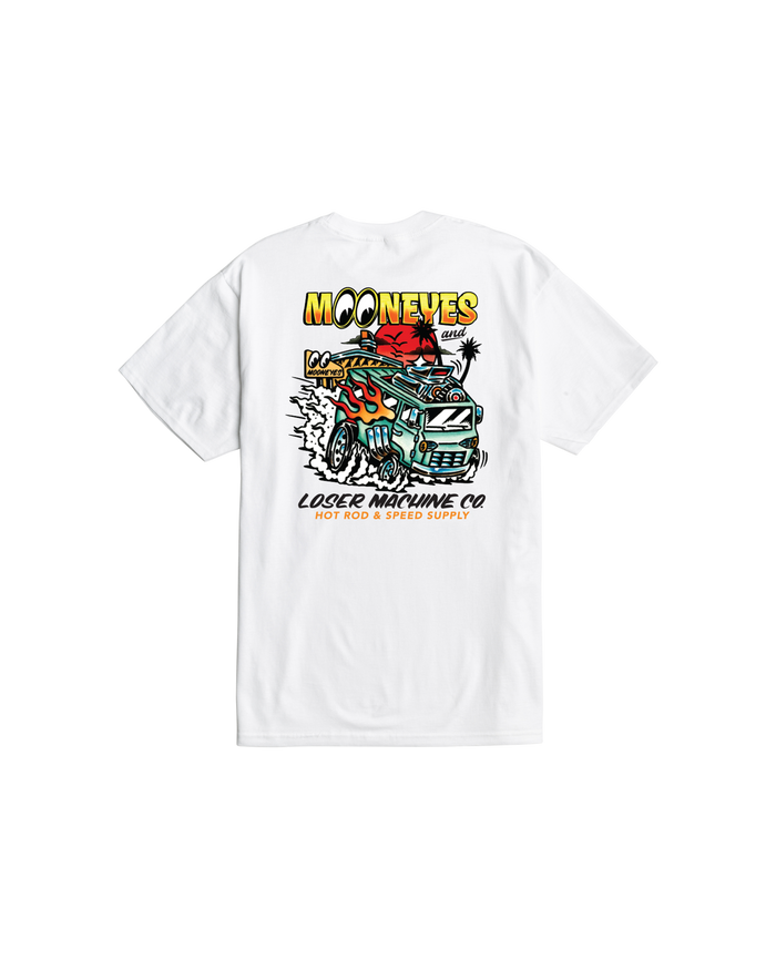 loser machine econo hauling stock t-shirt white