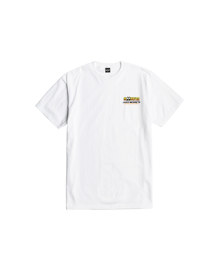 loser machine econo hauling stock t-shirt white