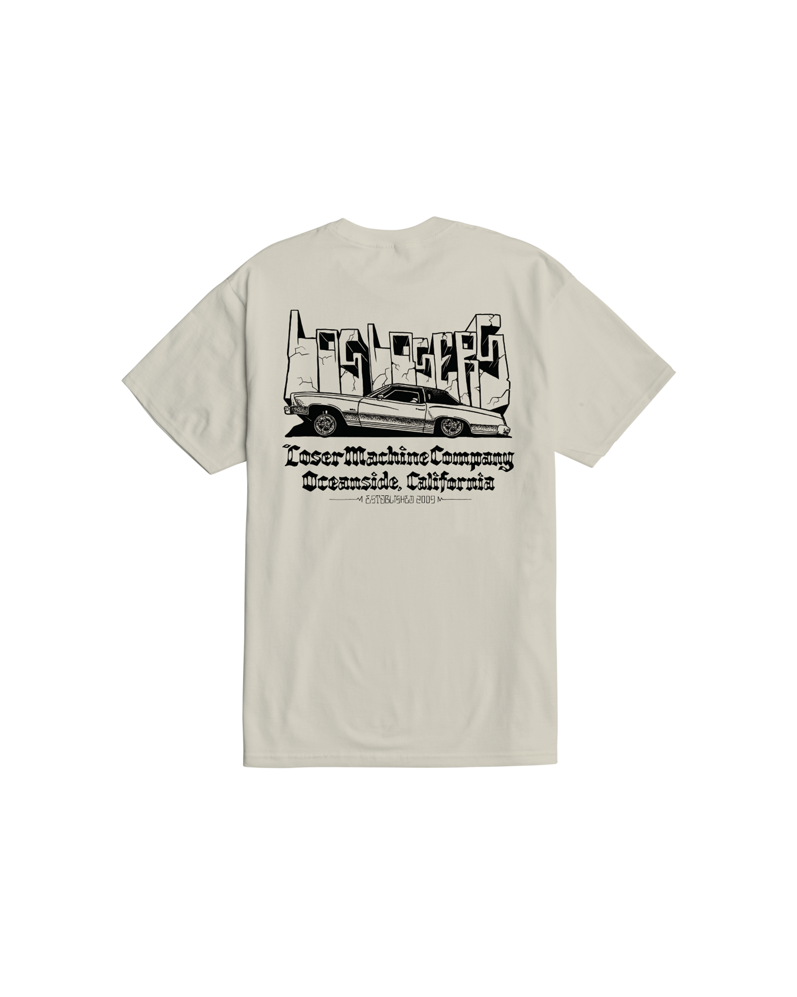 loser machine hood rich stock t-shirt cream