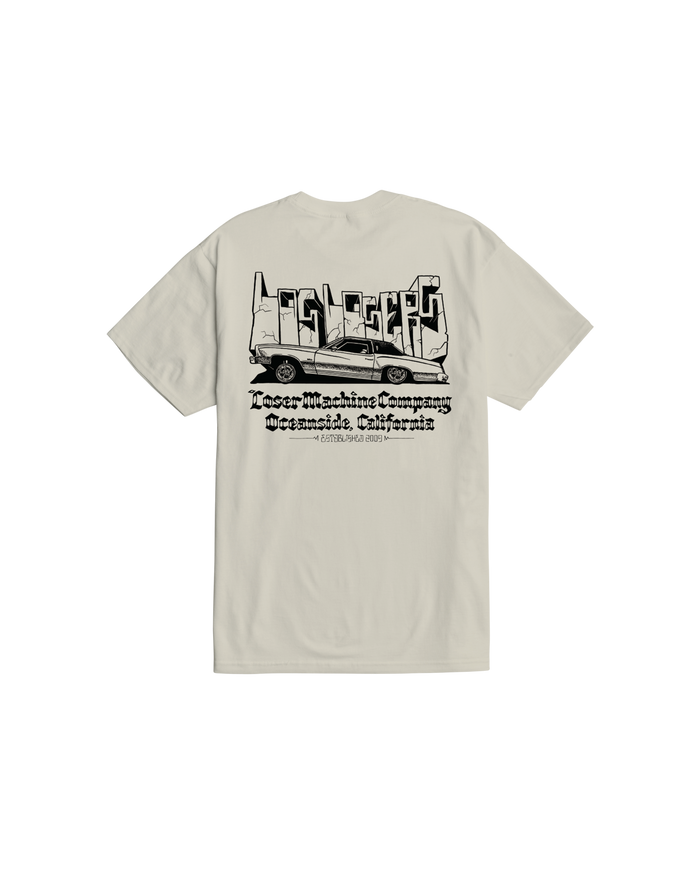 loser machine hood rich stock t-shirt cream
