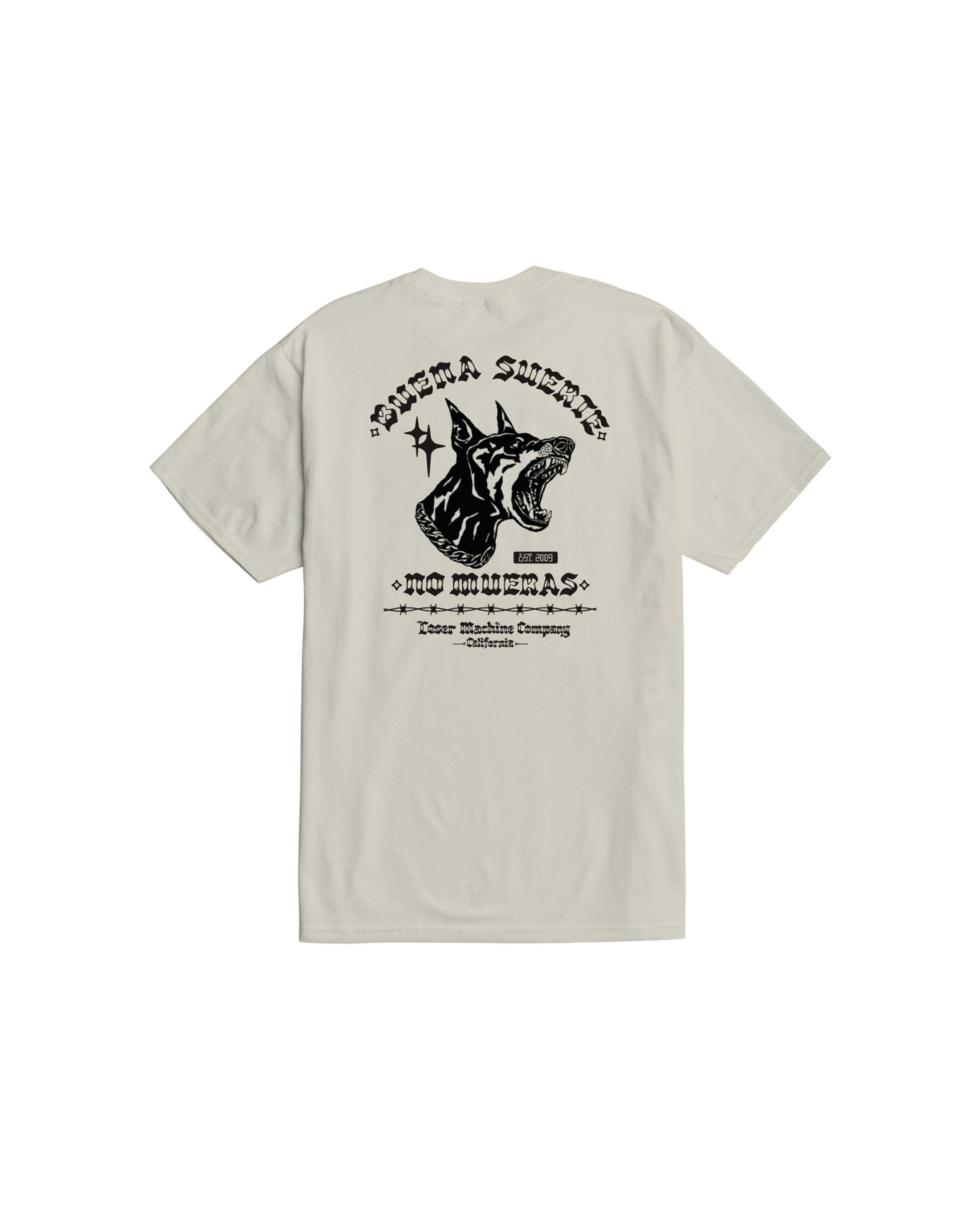 loser machine shattered stock t-shirt cream