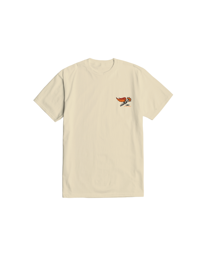 loser machine spark plug stock t-shirt cream