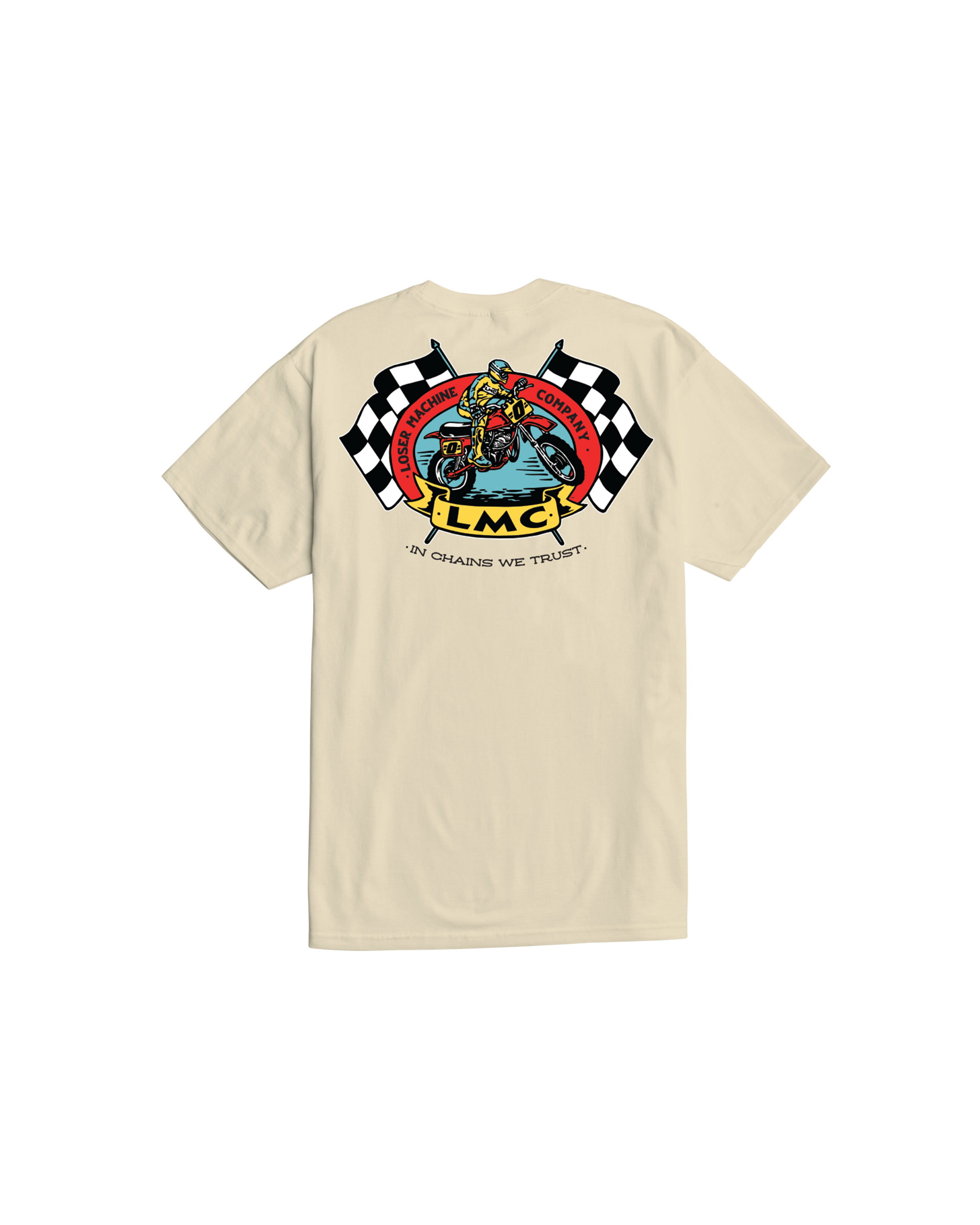 loser machine national champ stock t-shirt cream