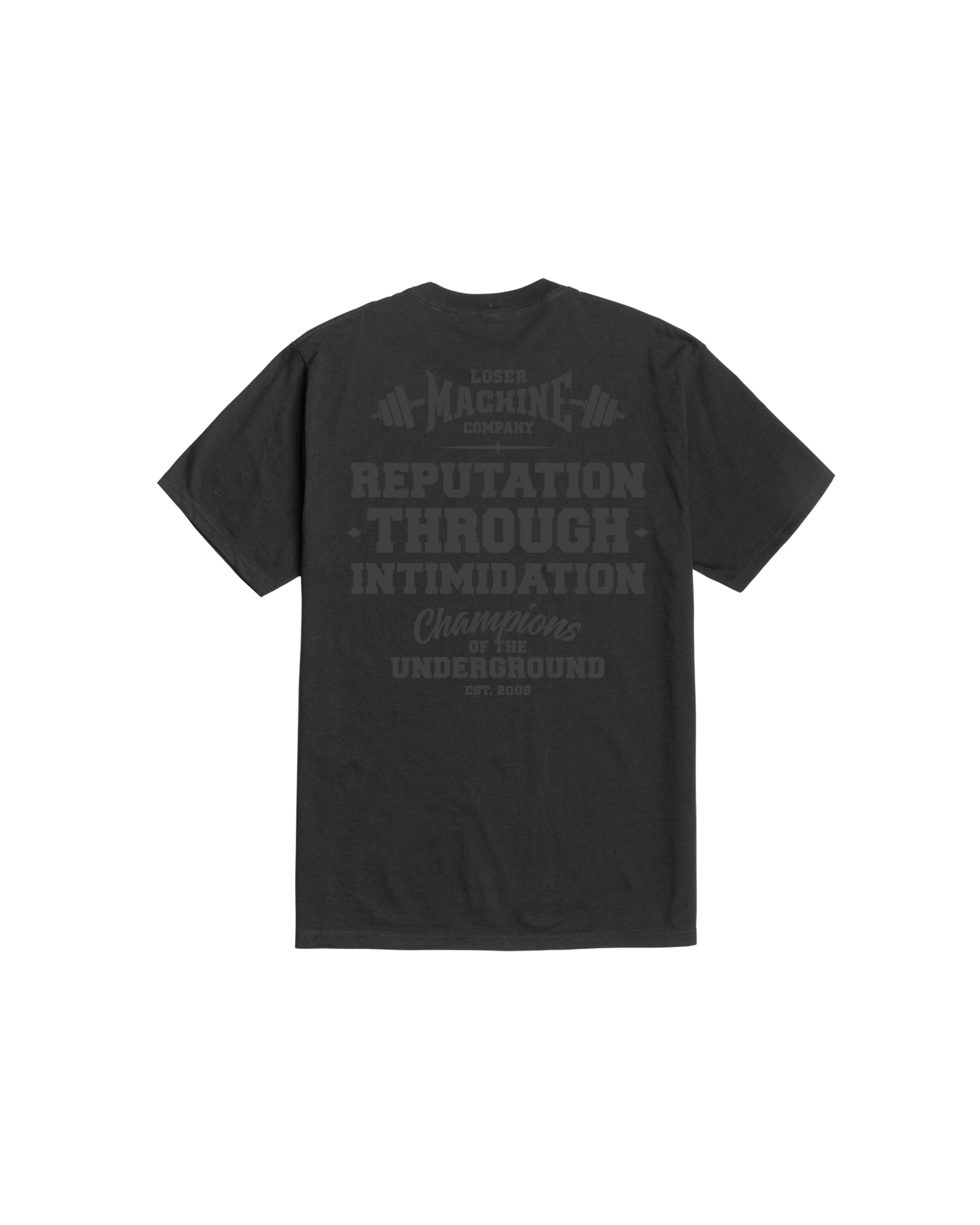 loser machine reputation stock t-shirt black