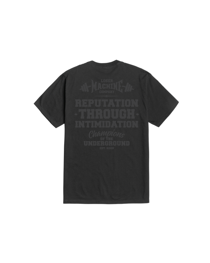 loser machine reputation stock t-shirt black