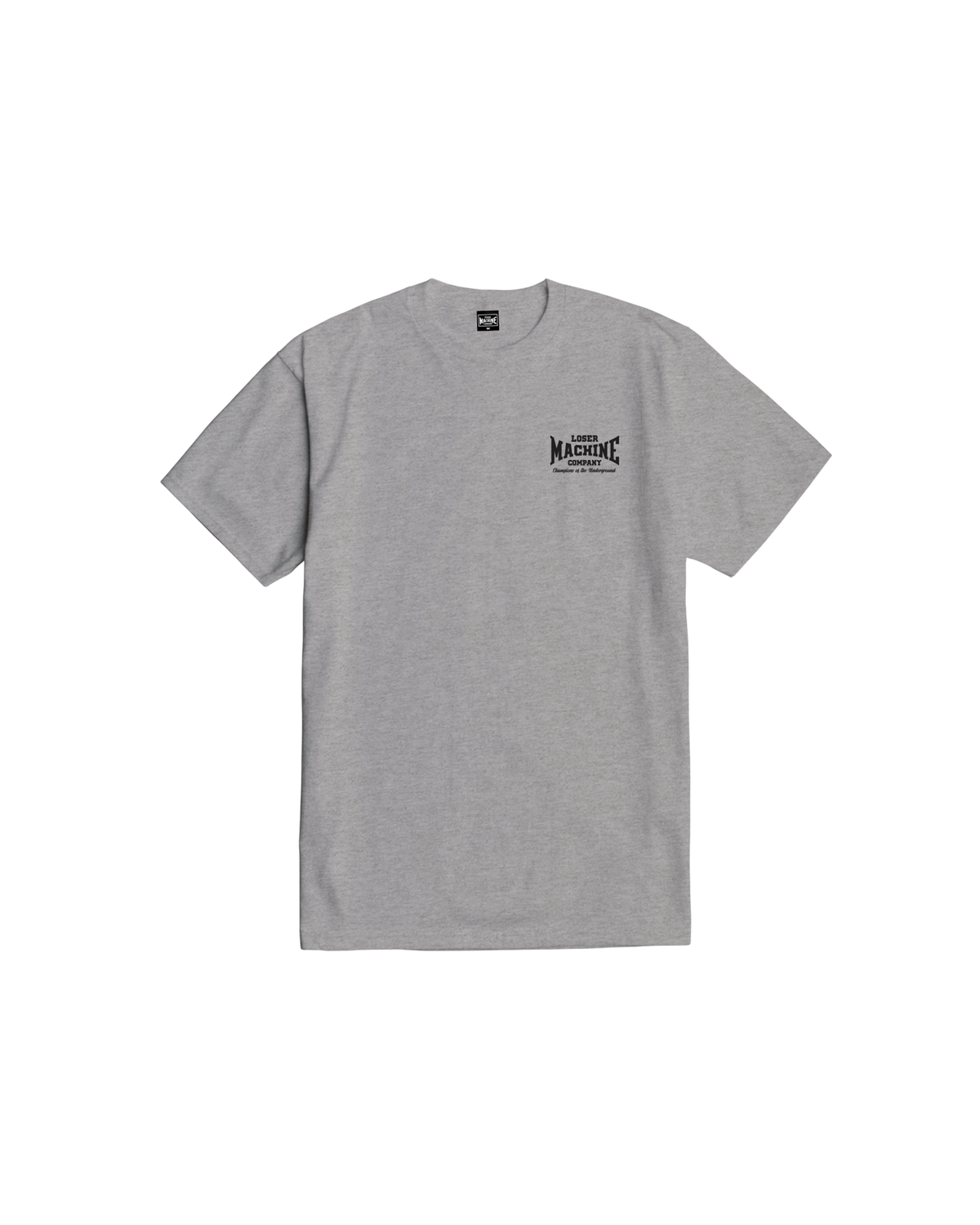 loser machine reputation stock t-shirt heather grey