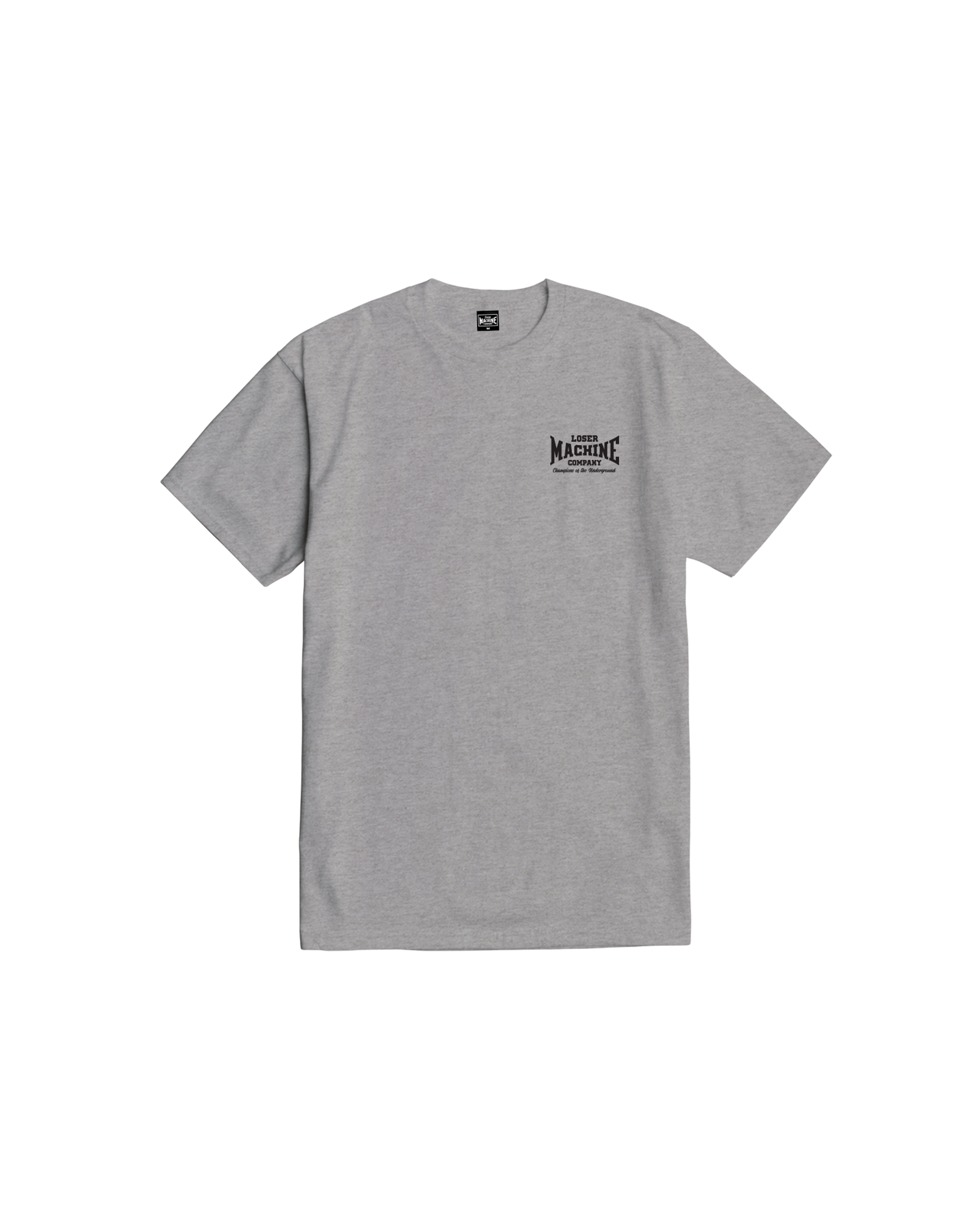 loser machine reputation stock t-shirt heather grey