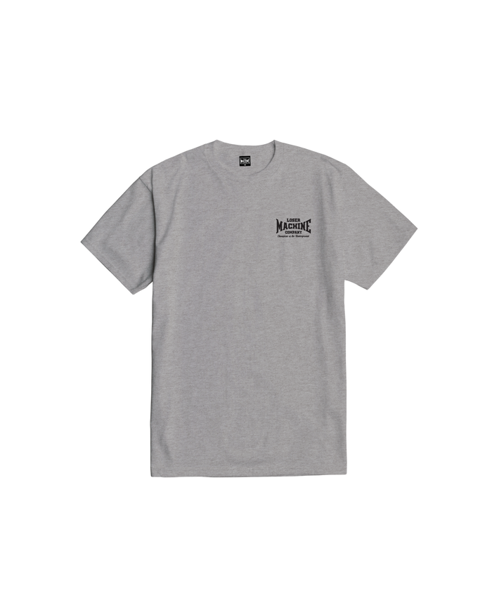 loser machine reputation stock t-shirt heather grey