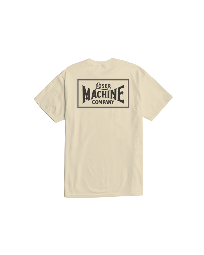 loser machine street sound stock t-shirt cream