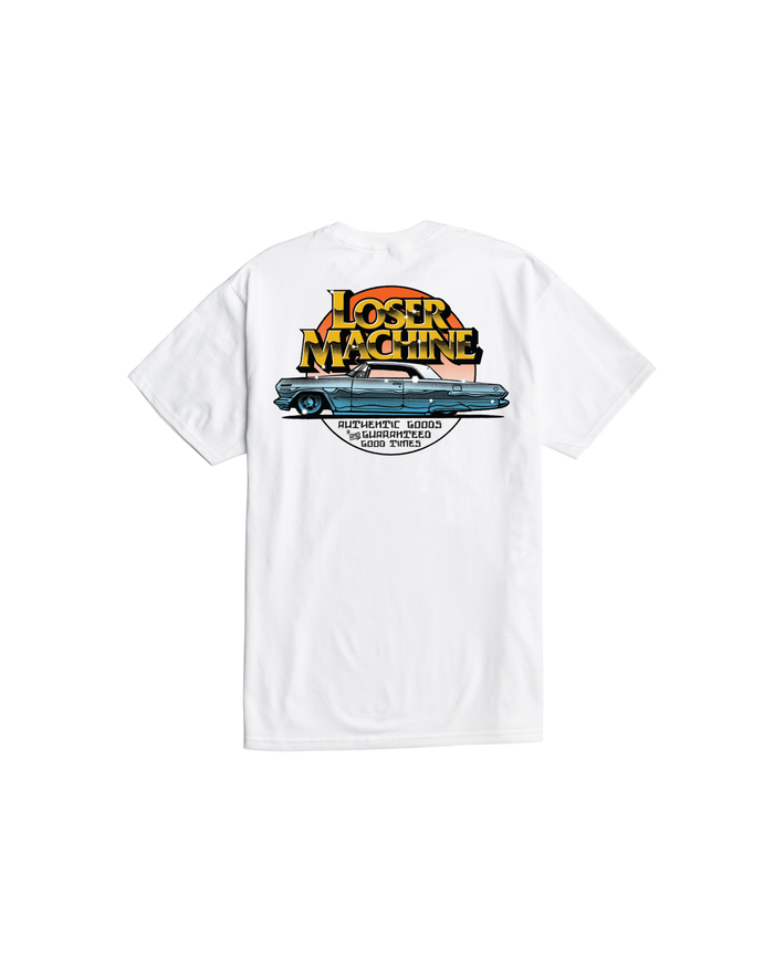 loser machine good times stock t-shirt white
