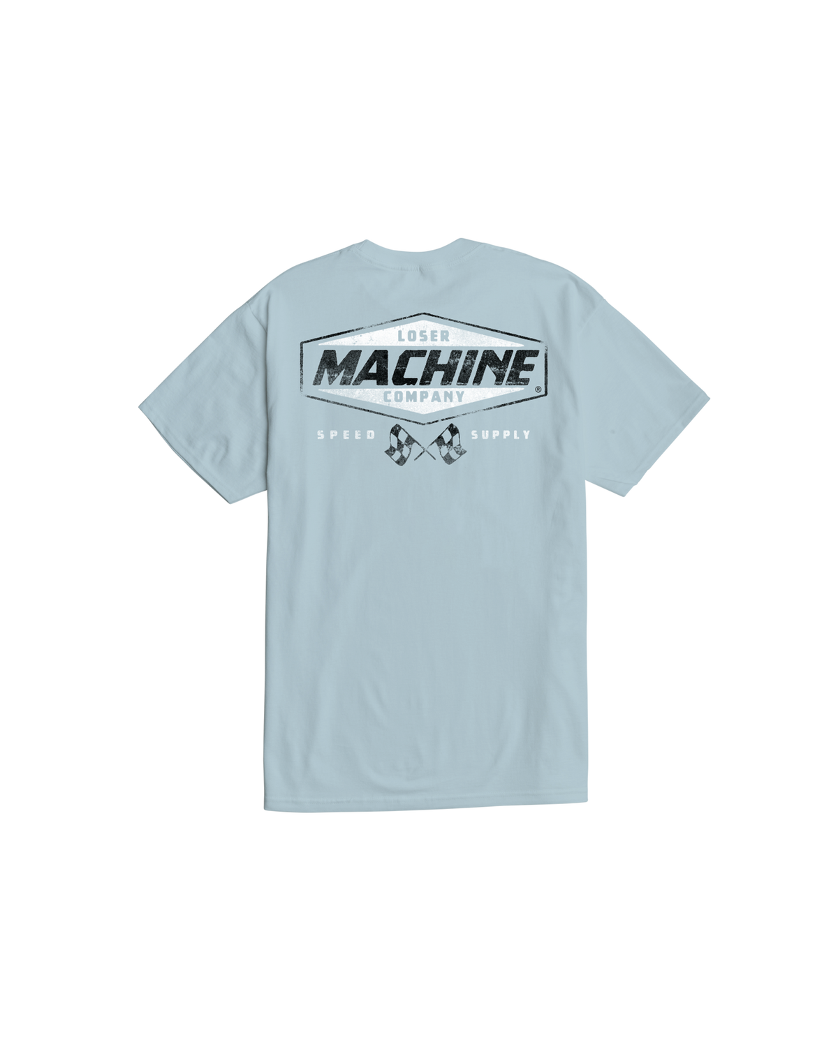 loser machine gravel road stock t-shirt lt blue