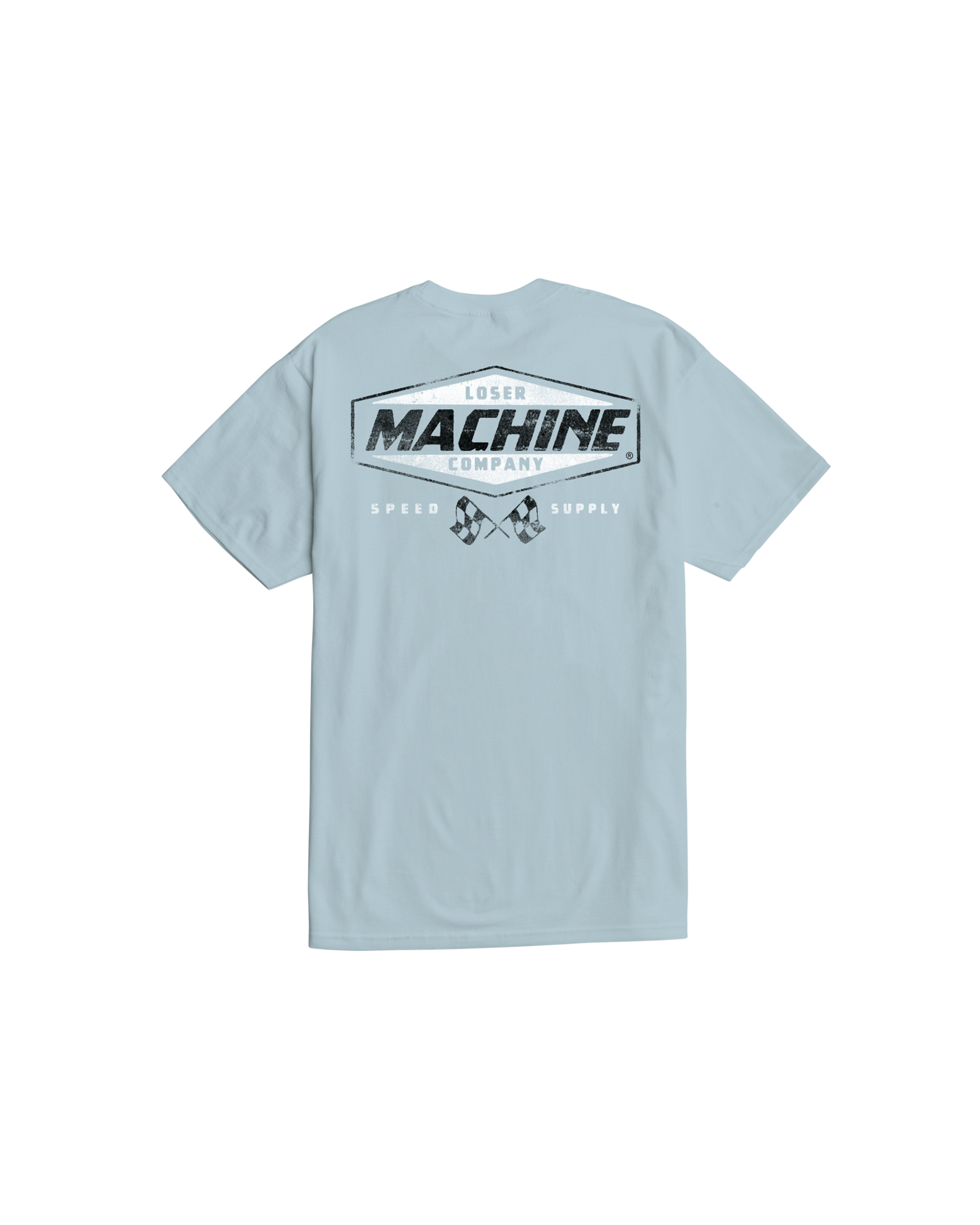 loser machine gravel road stock t-shirt lt blue