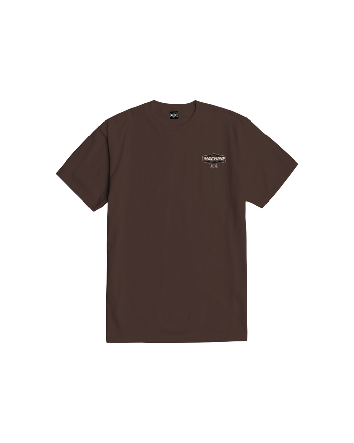 loser machine gravel road stock t-shirt java brown