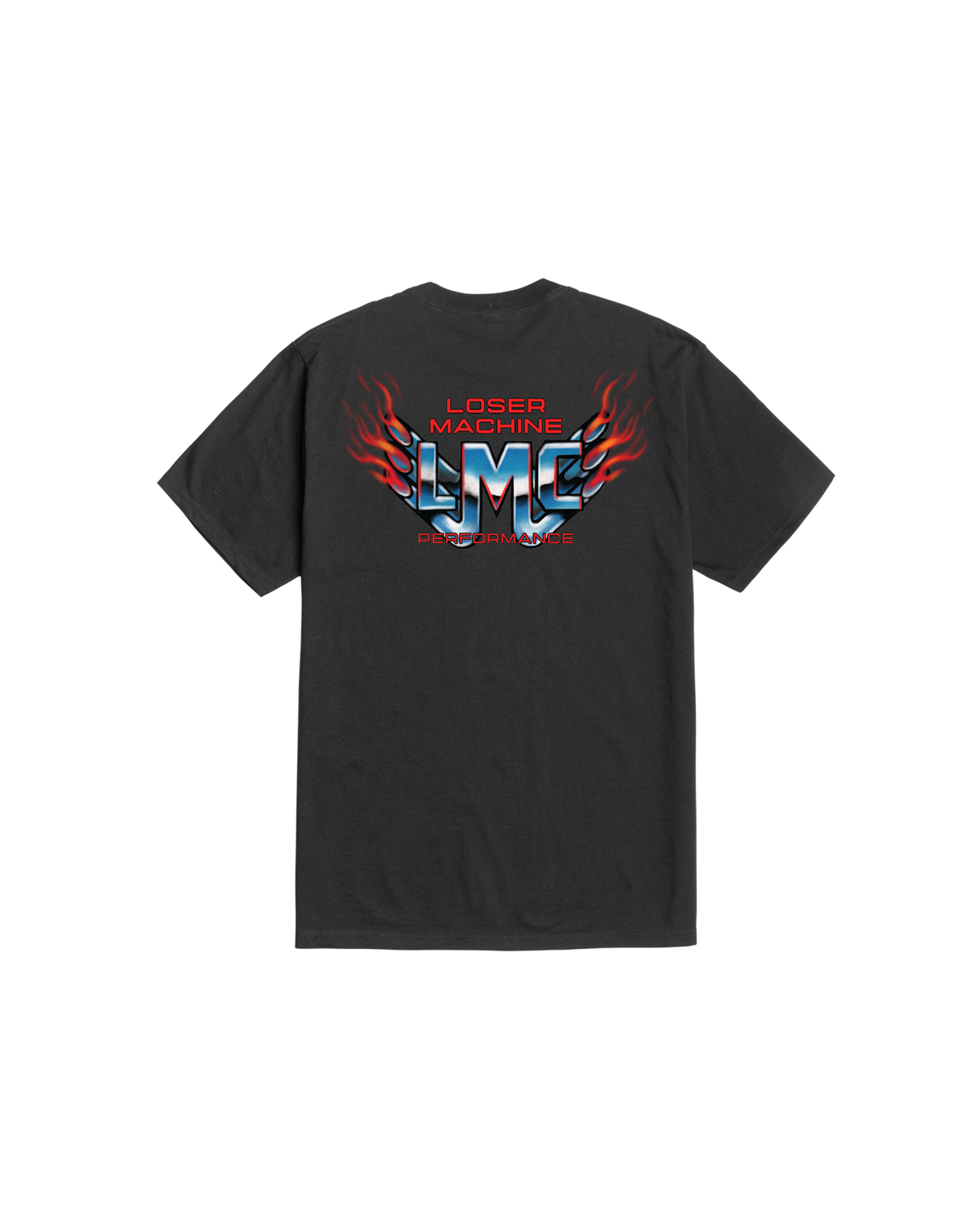 loser machine hot exhaust stock t-shirt black