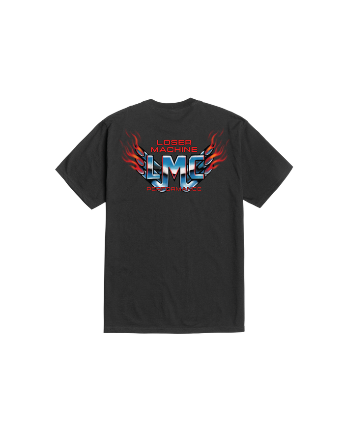 loser machine hot exhaust stock t-shirt black