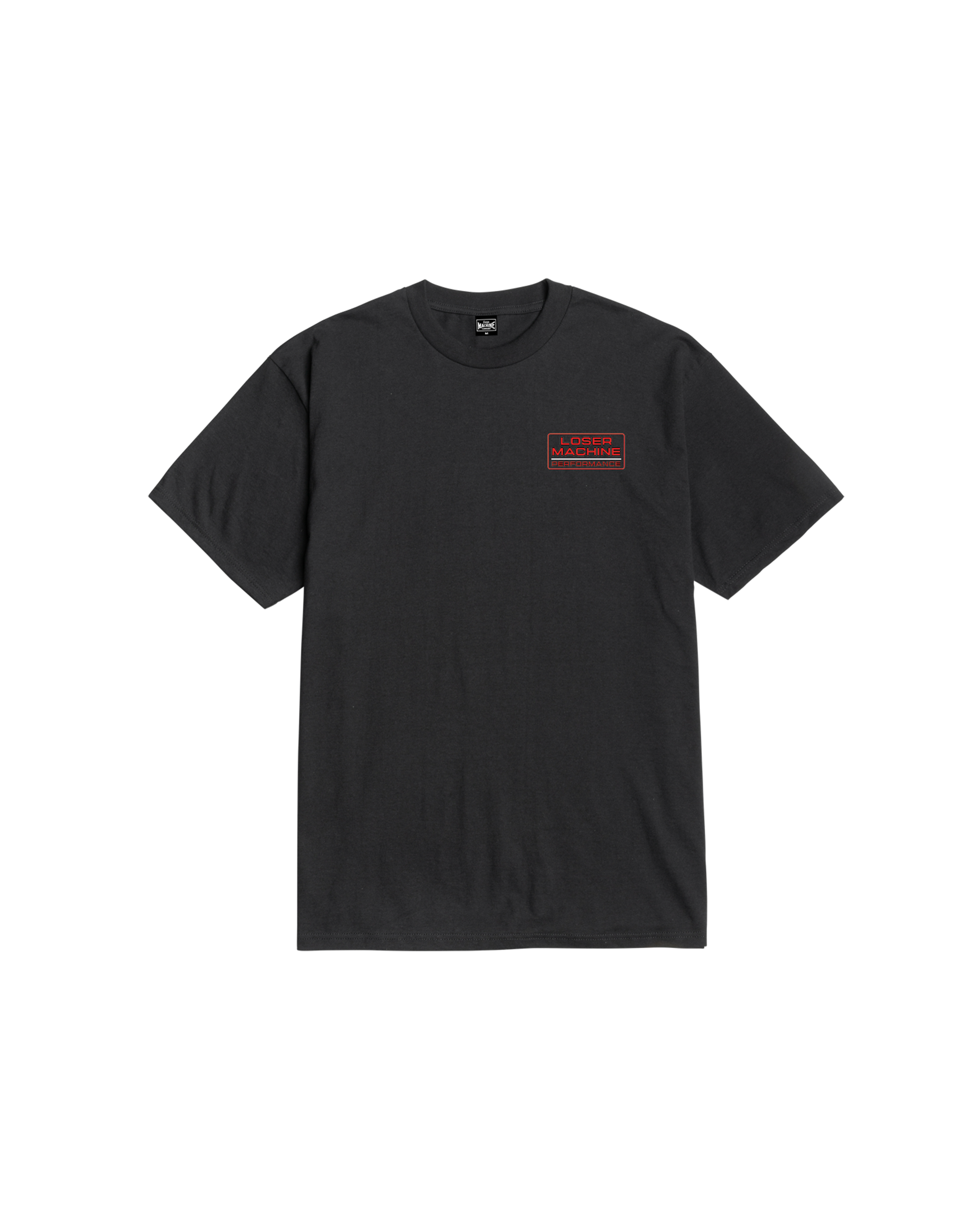 loser machine hot exhaust stock t-shirt black