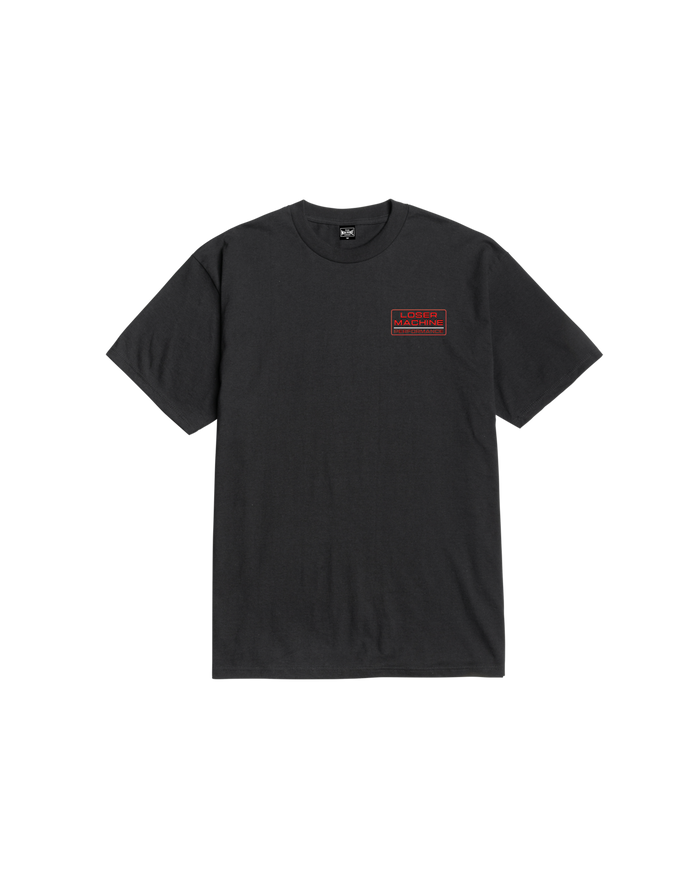 loser machine hot exhaust stock t-shirt black