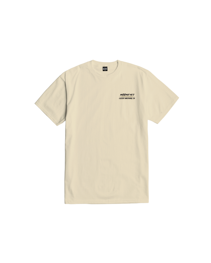 loser machine blue collar stock t-shirt cream