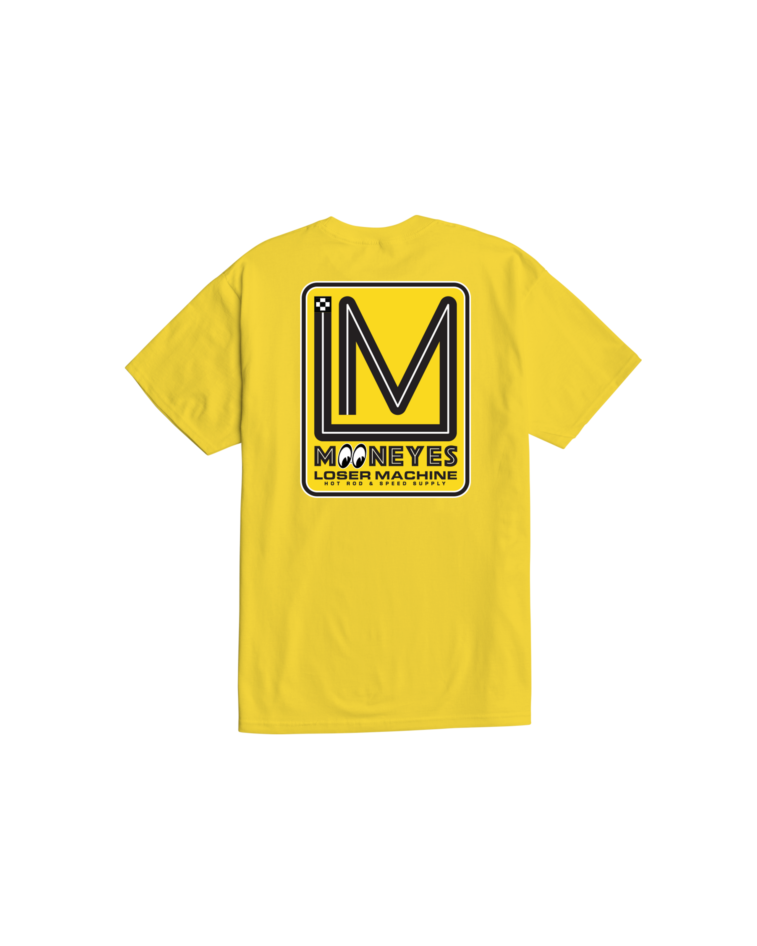 loser machine race track stock t-shirt yellow