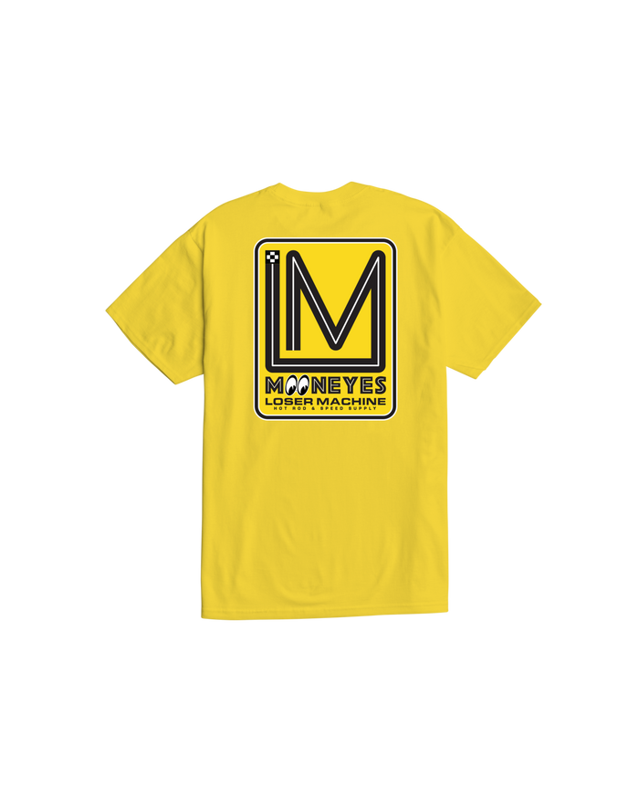 loser machine race track stock t-shirt yellow