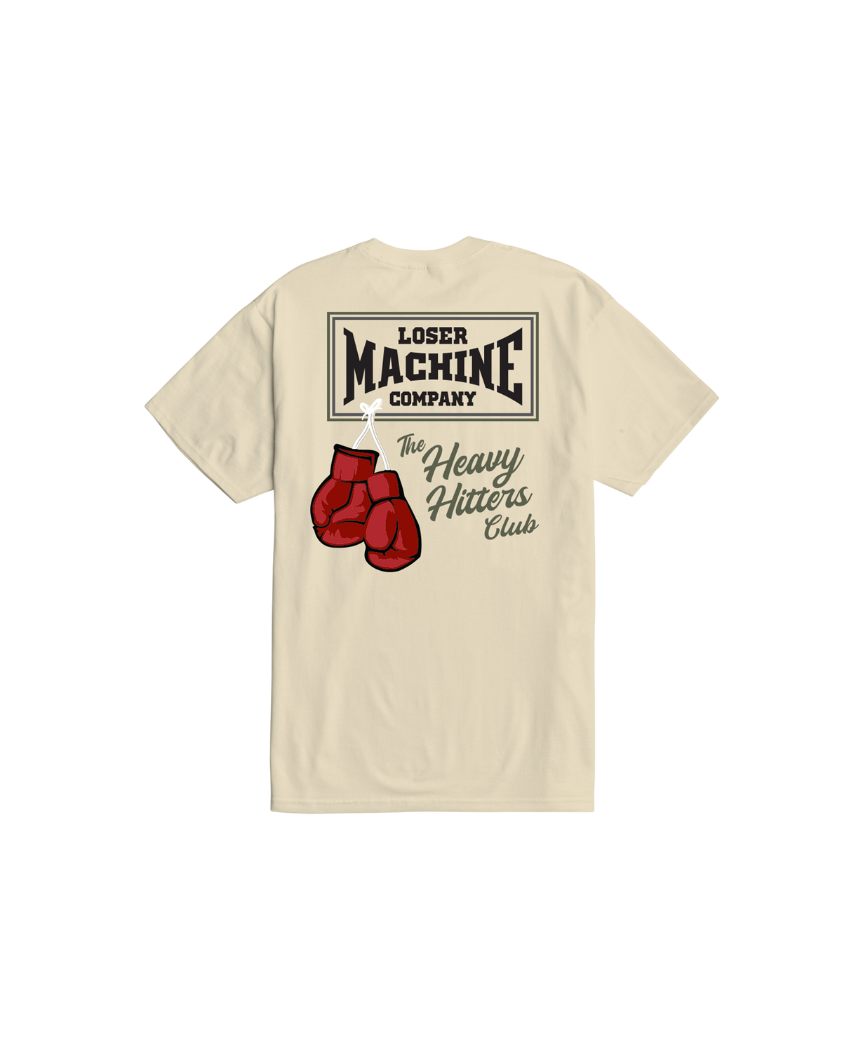 loser machine in the ring stock t-shirt cream