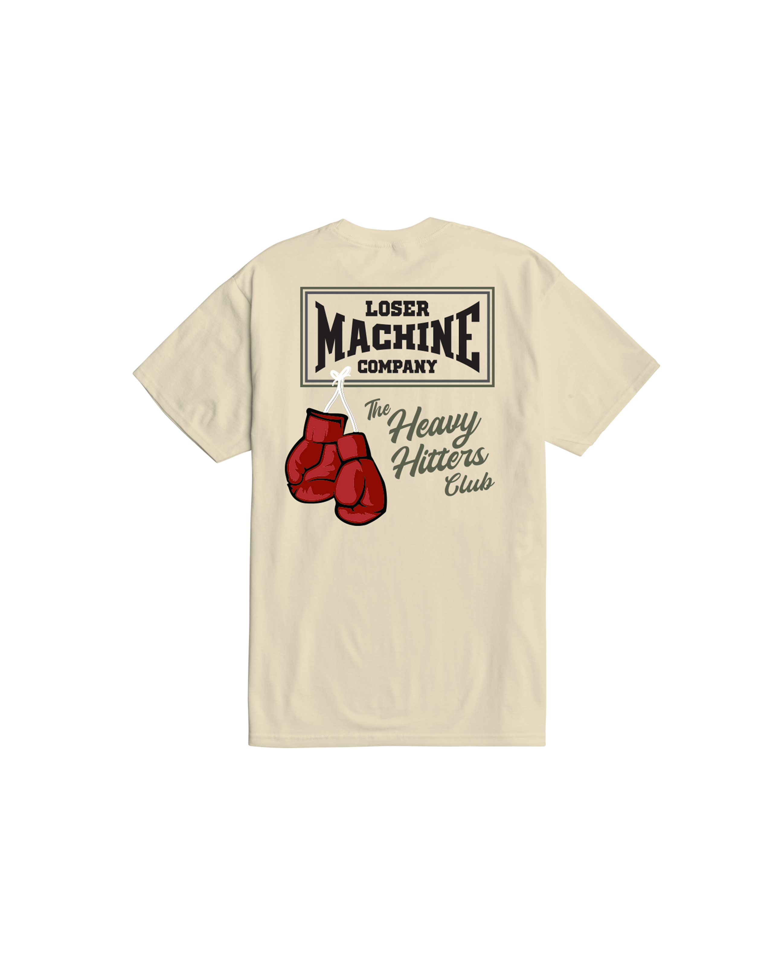 loser machine in the ring stock t-shirt cream