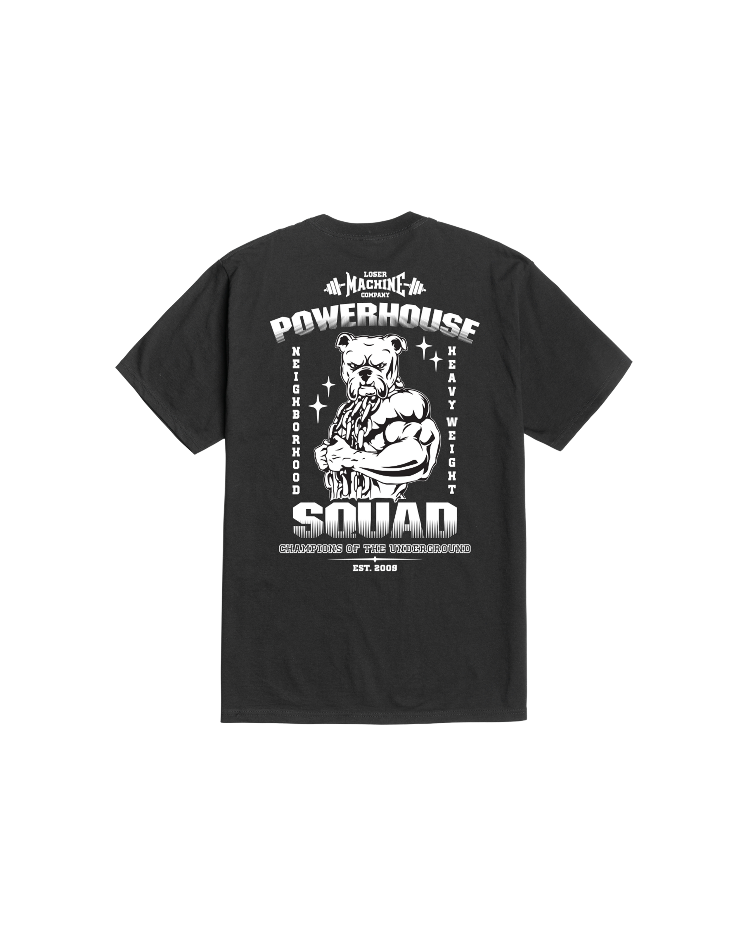 loser machine powerhouse stock t-shirt black