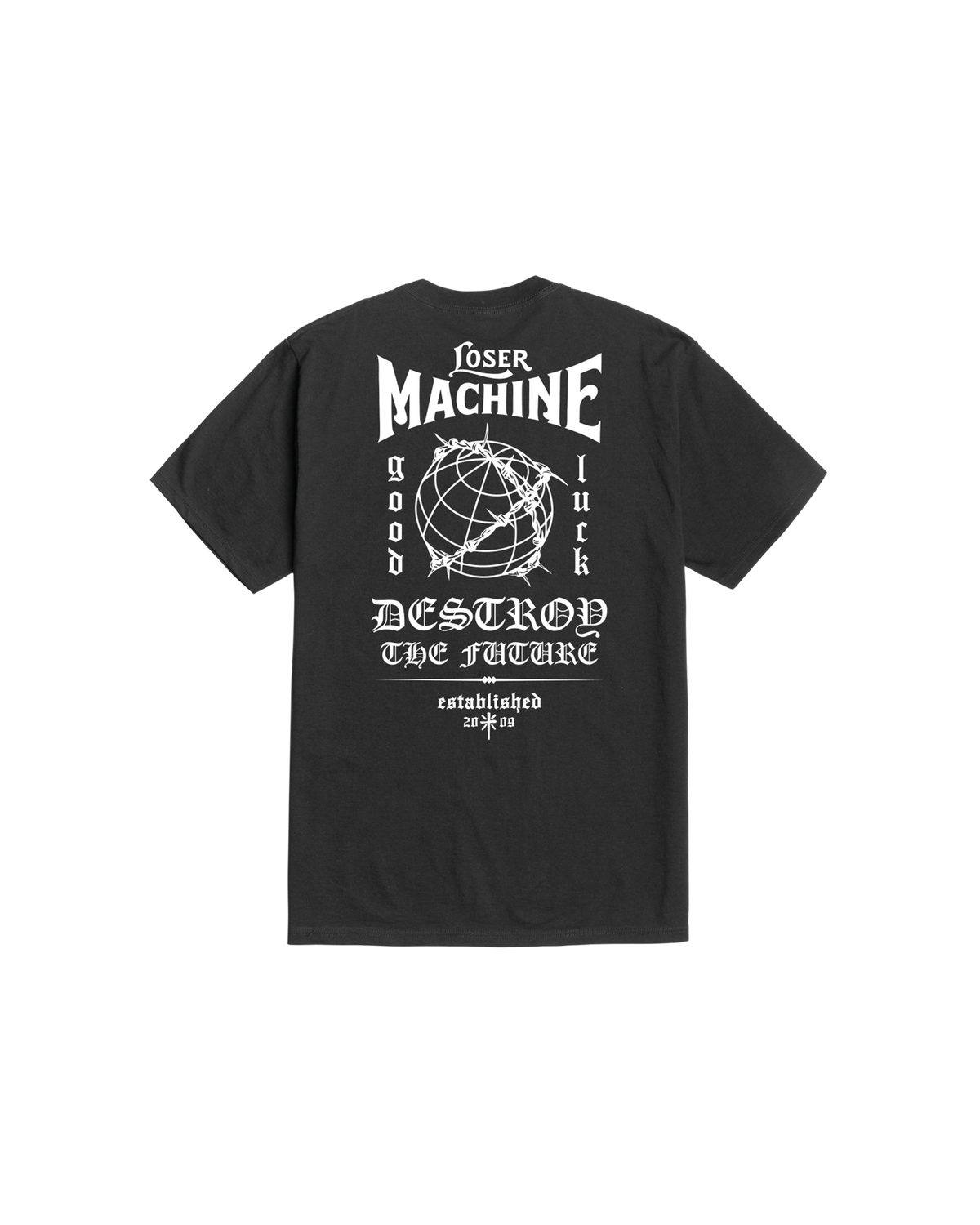 loser machine superstition stock t-shirt black