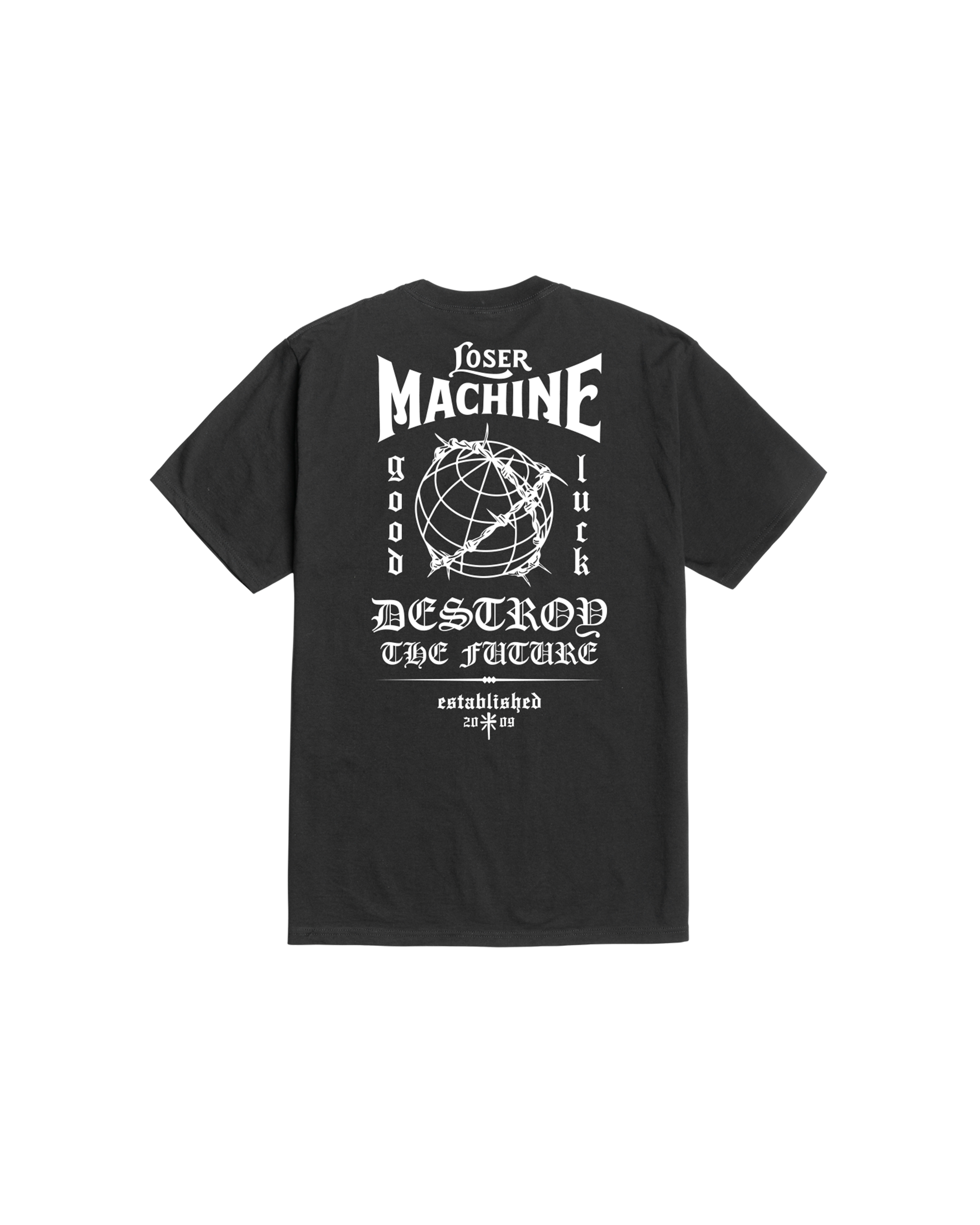 loser machine superstition stock t-shirt black