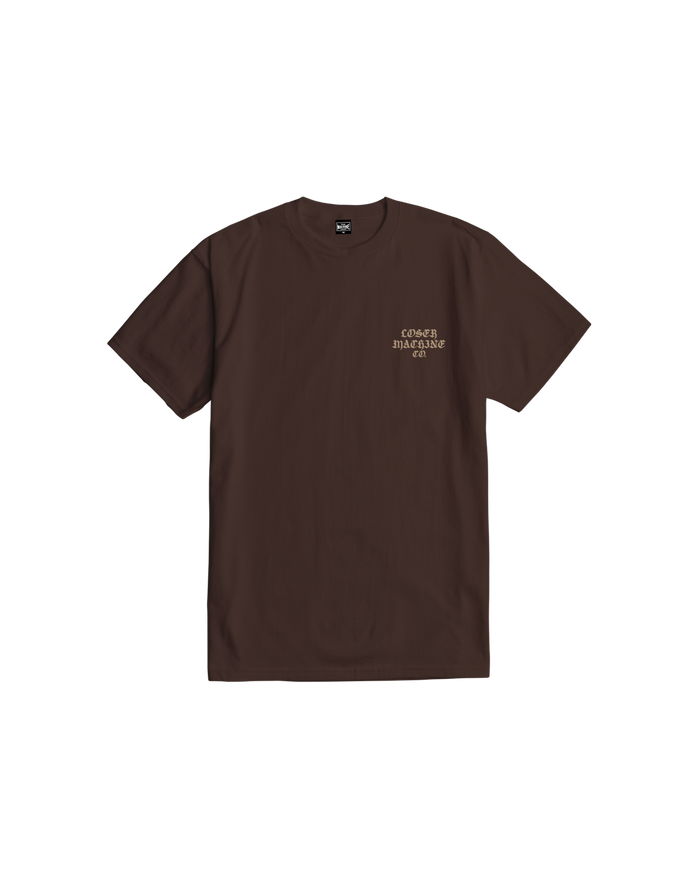 loser machine deviation stock t-shirt java brown