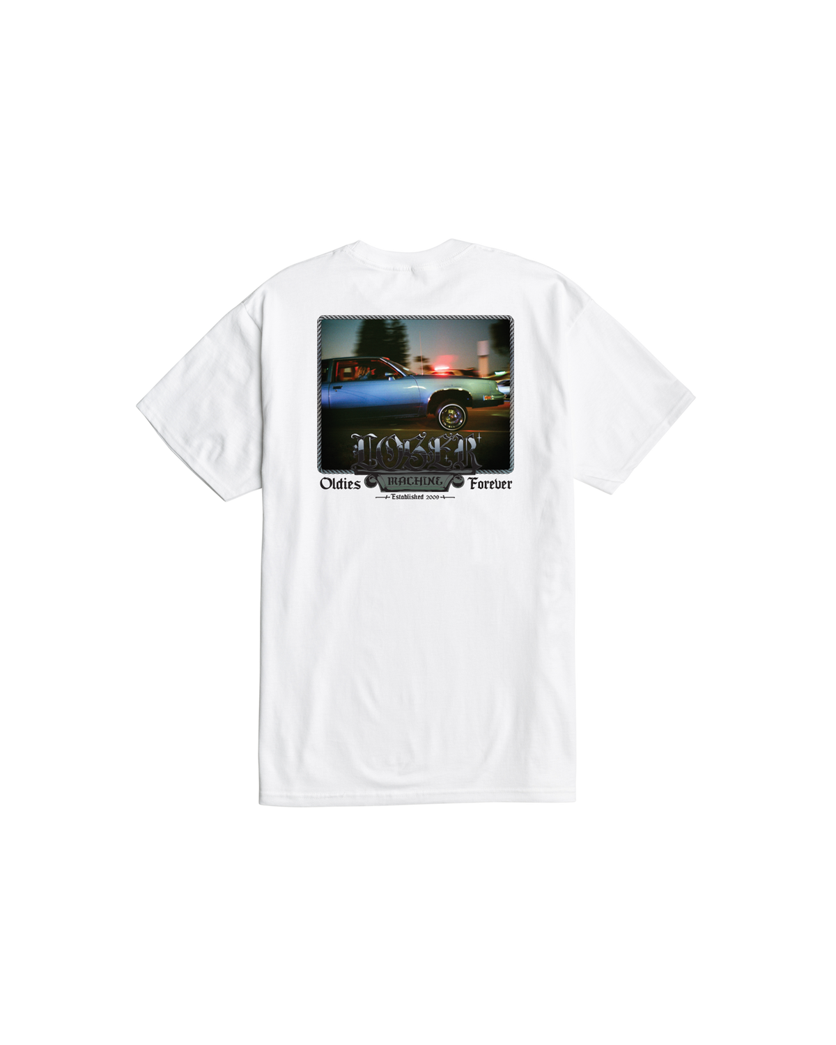 loser machine low n slow stock t-shirt white