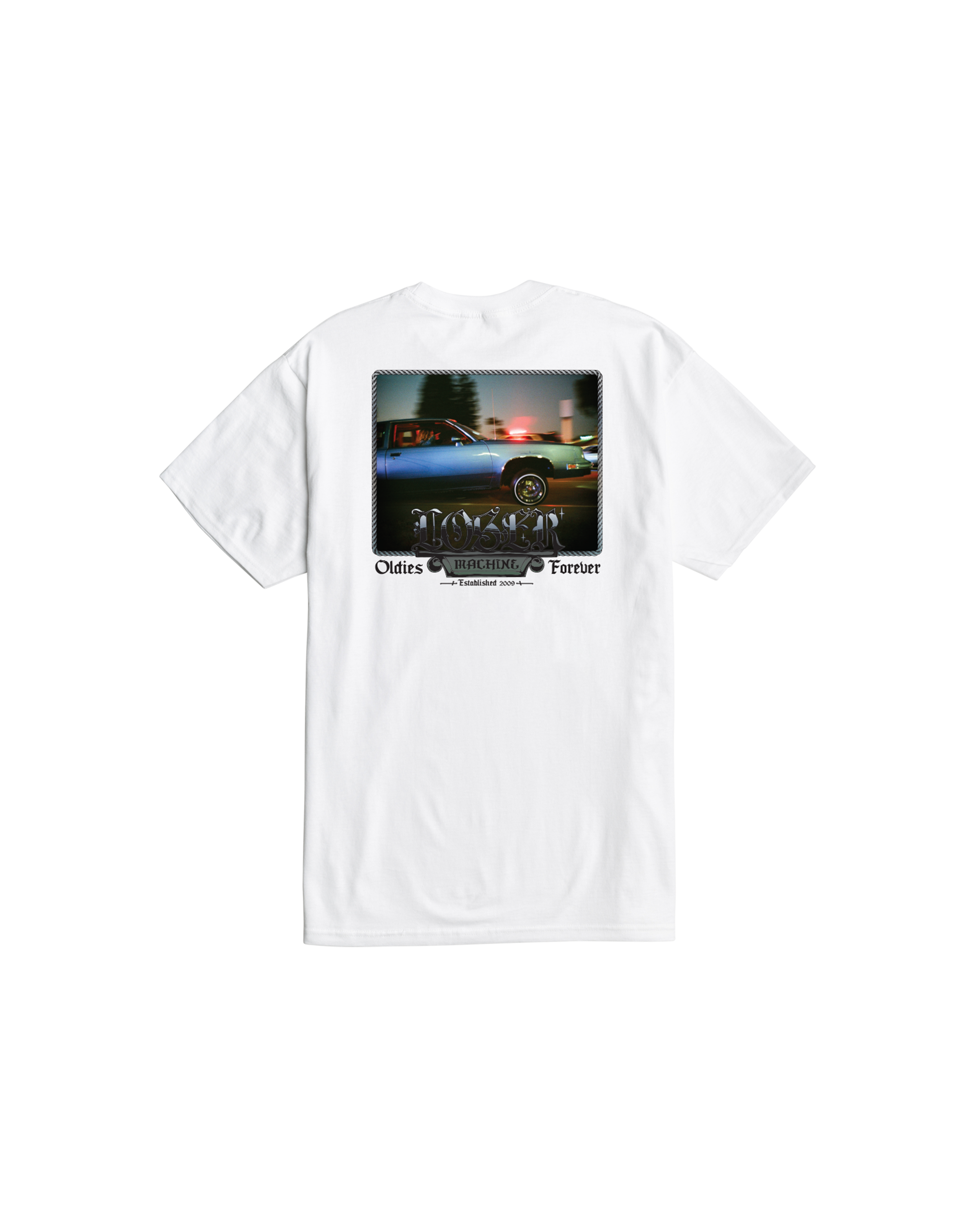 loser machine low n slow stock t-shirt white