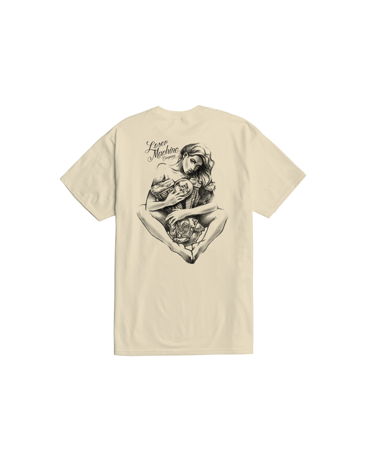 loser machine two loves stock t-shirt cream