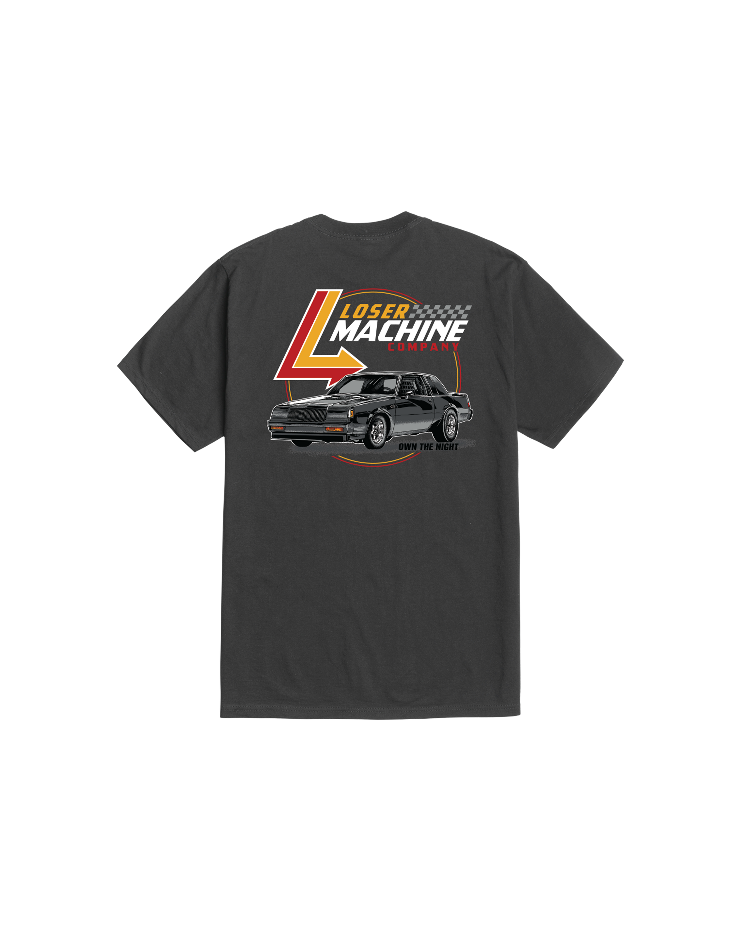 loser machine grand machine stock t-shirt dusty black