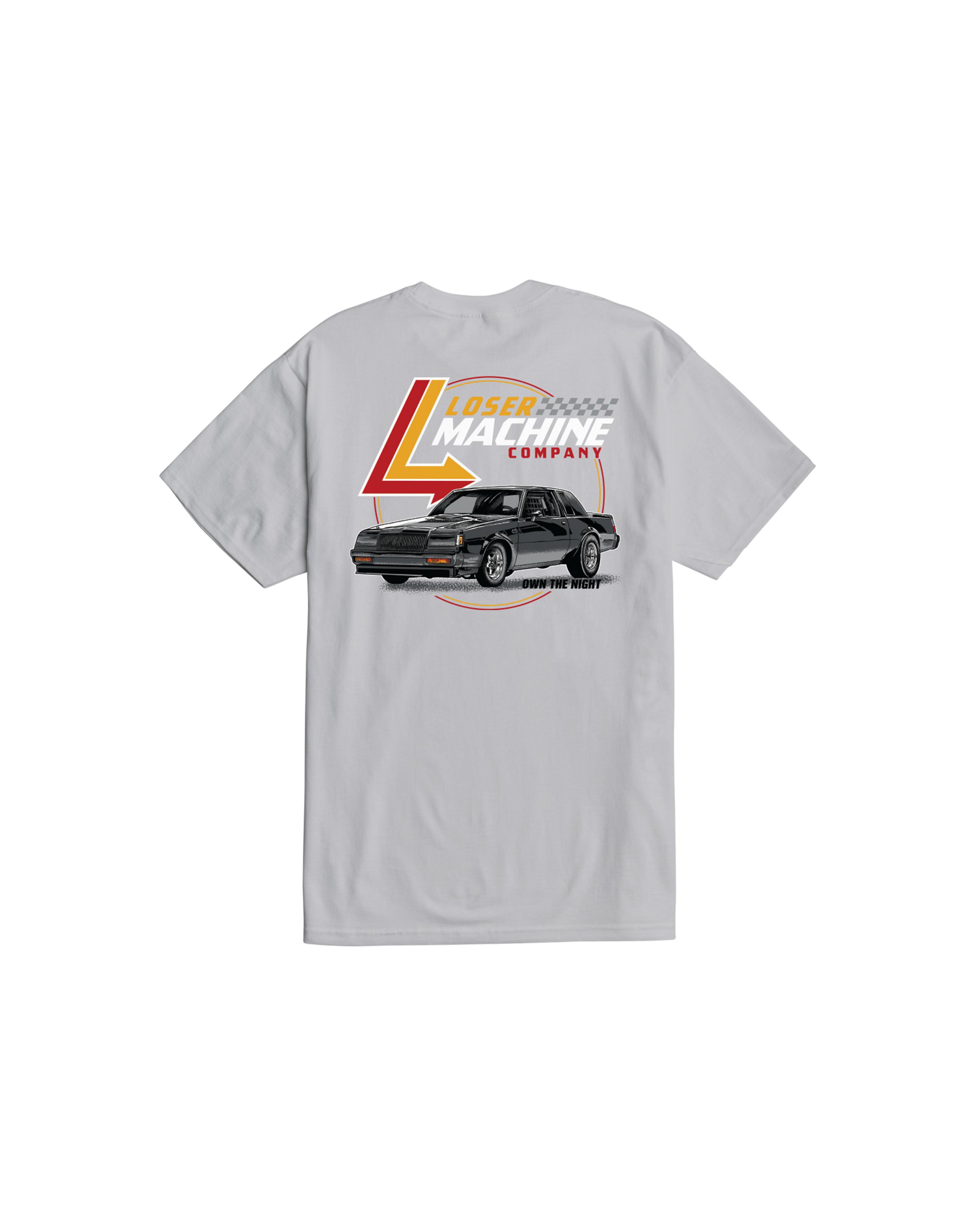 loser machine grand machine stock t-shirt silver