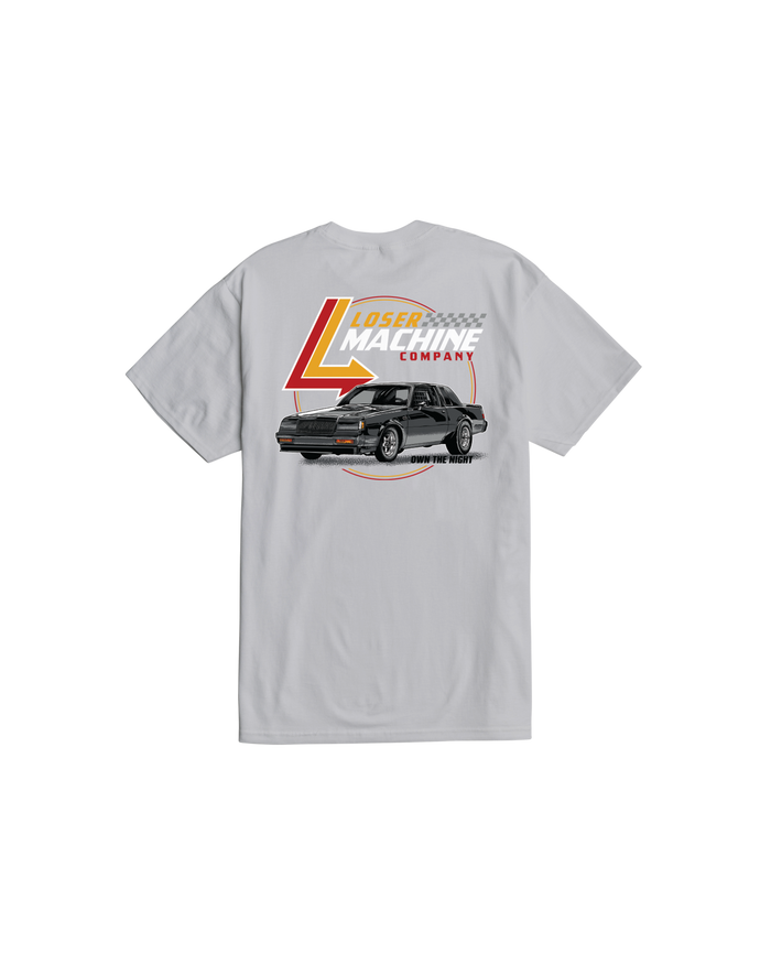 loser machine grand machine stock t-shirt silver